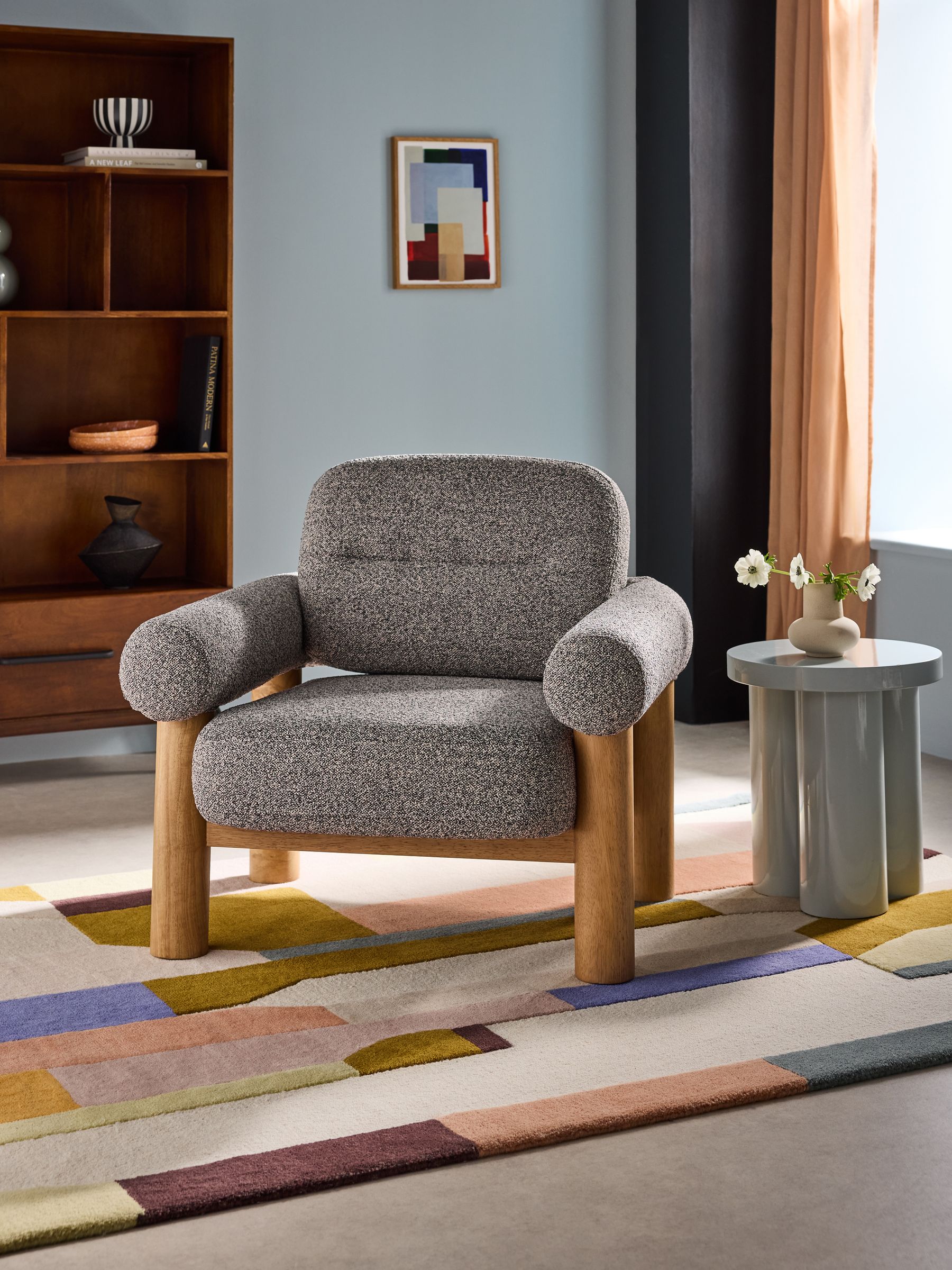Maxton Chair in Grey Marl Pax Boucle - Image 1 of 7