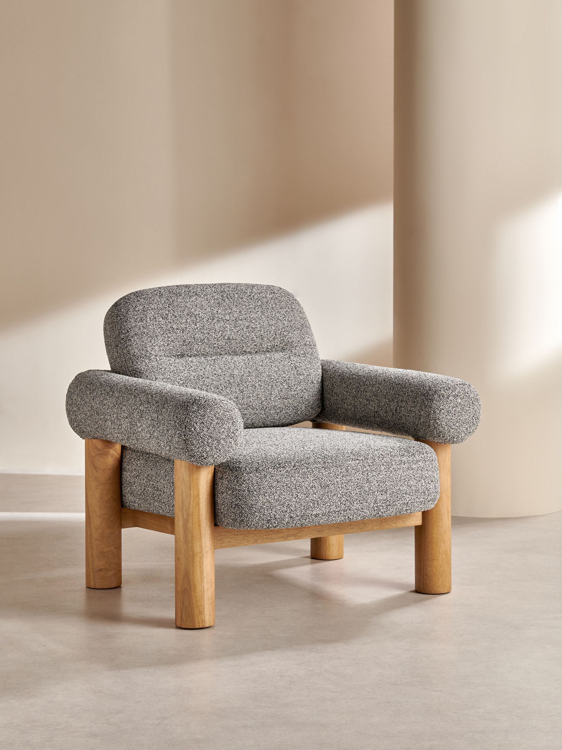 Maxton Chair in Grey Marl Pax Boucle - Image 2 of 7
