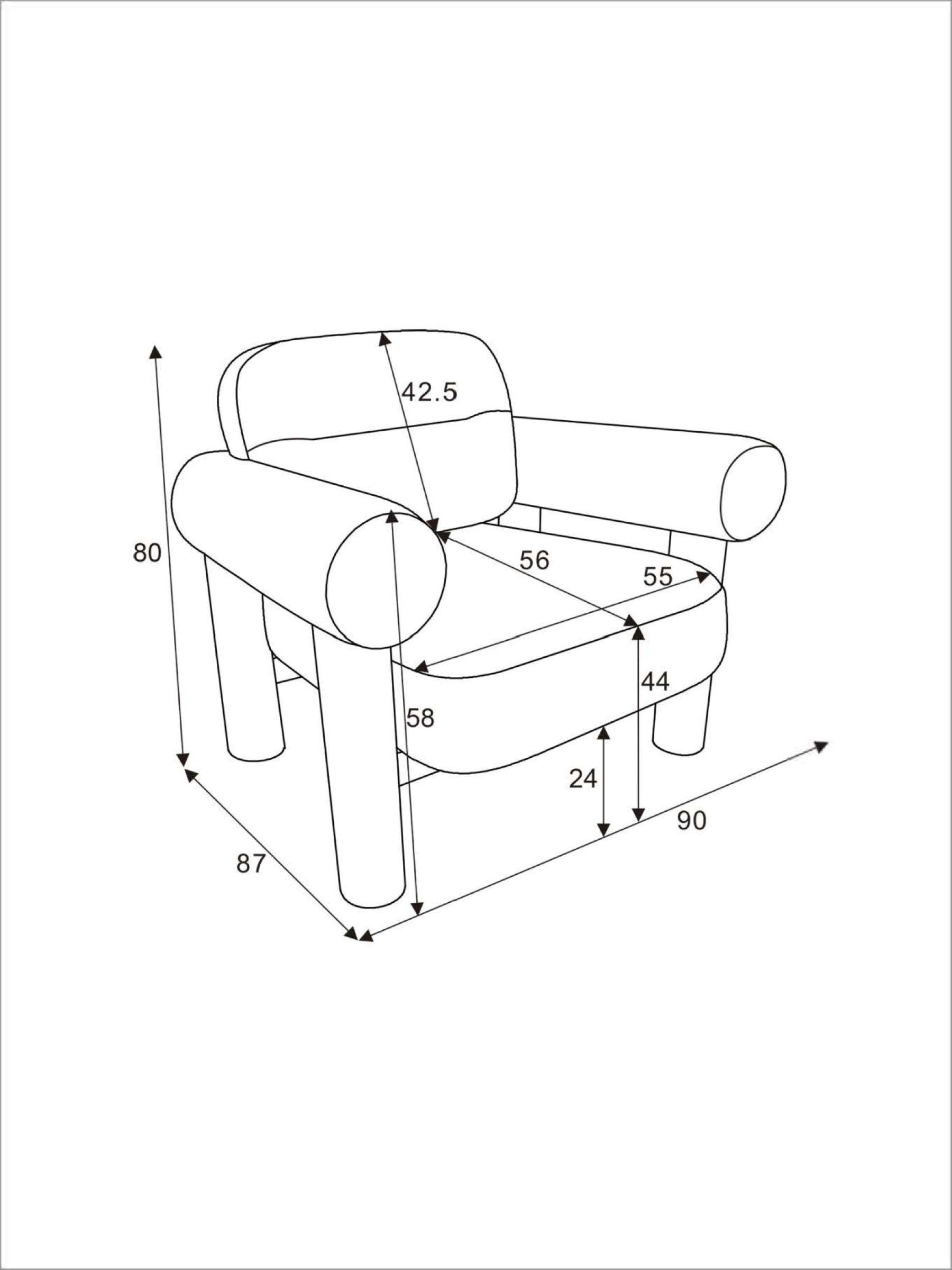 Maxton Chair in Grey Marl Pax Boucle - Image 4 of 7
