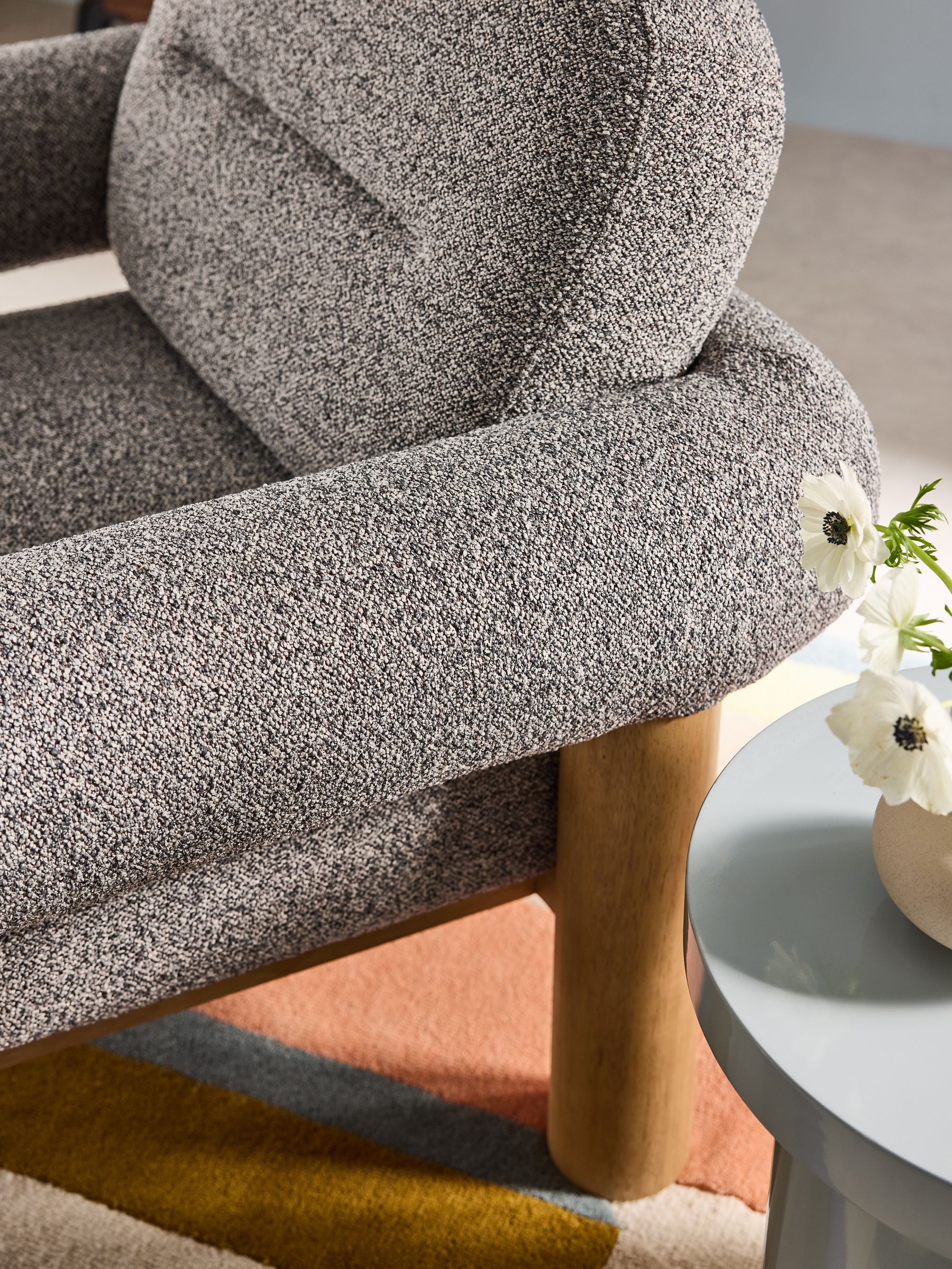 Maxton Chair in Grey Marl Pax Boucle - Image 5 of 7