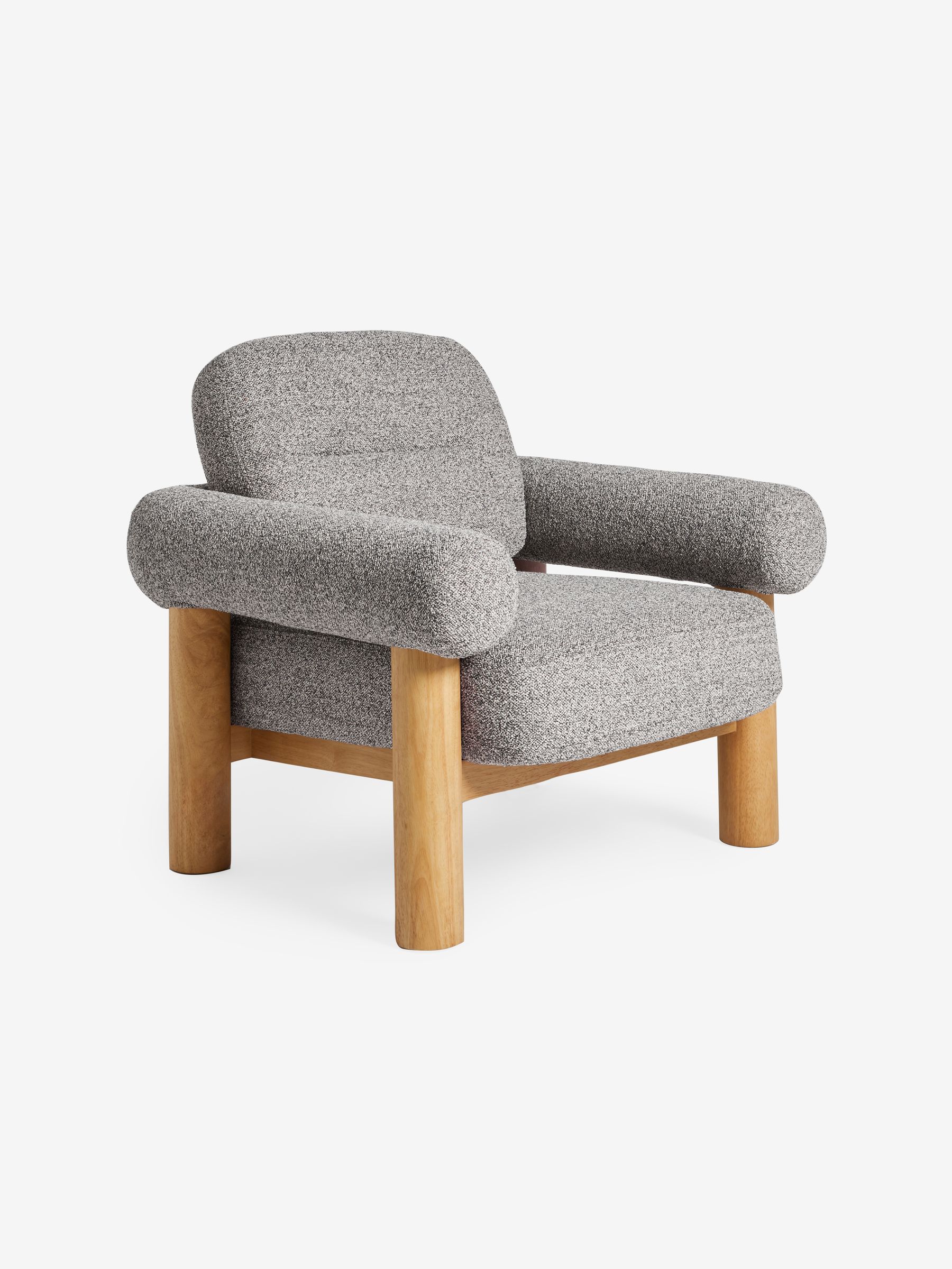 Maxton Chair in Grey Marl Pax Boucle - Image 6 of 7
