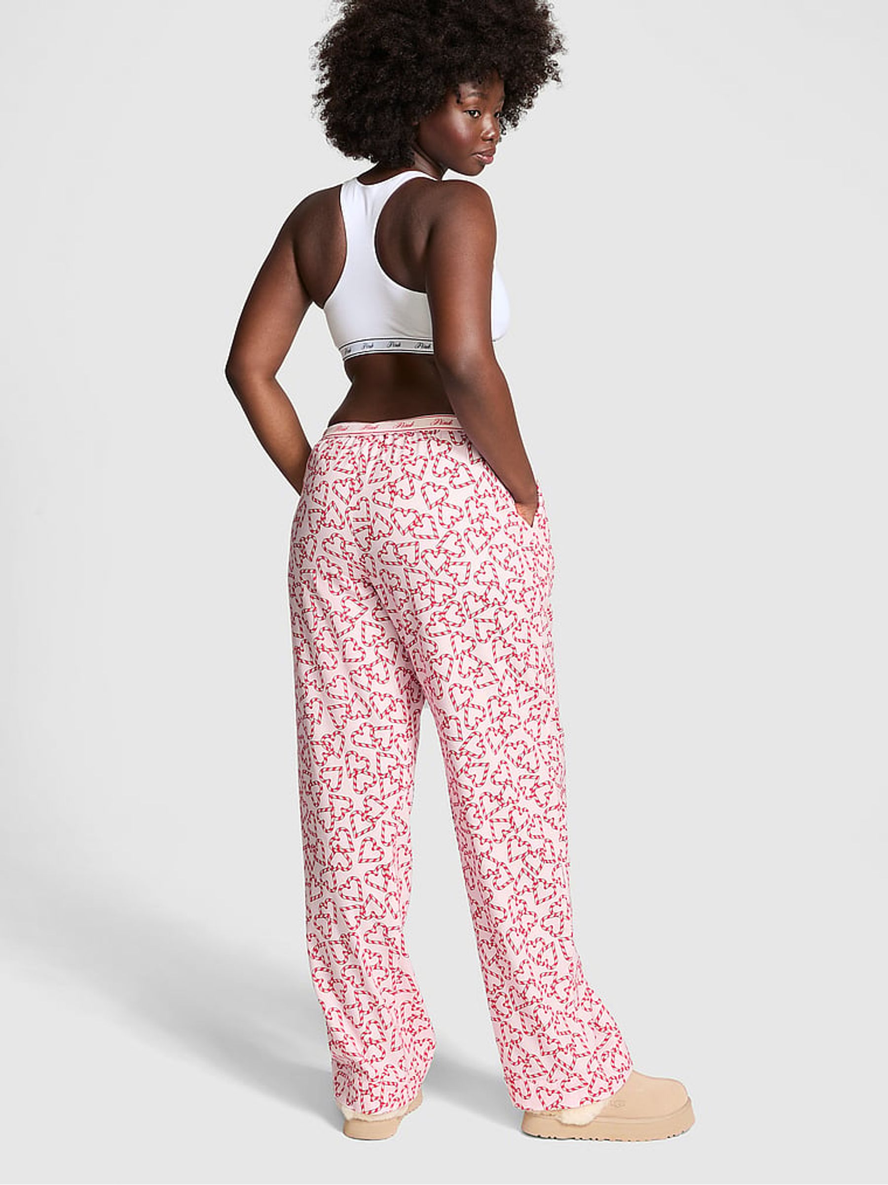 Pink Tulip Candy Cane Trouser Pyjama Bottoms - Image 2 of 3