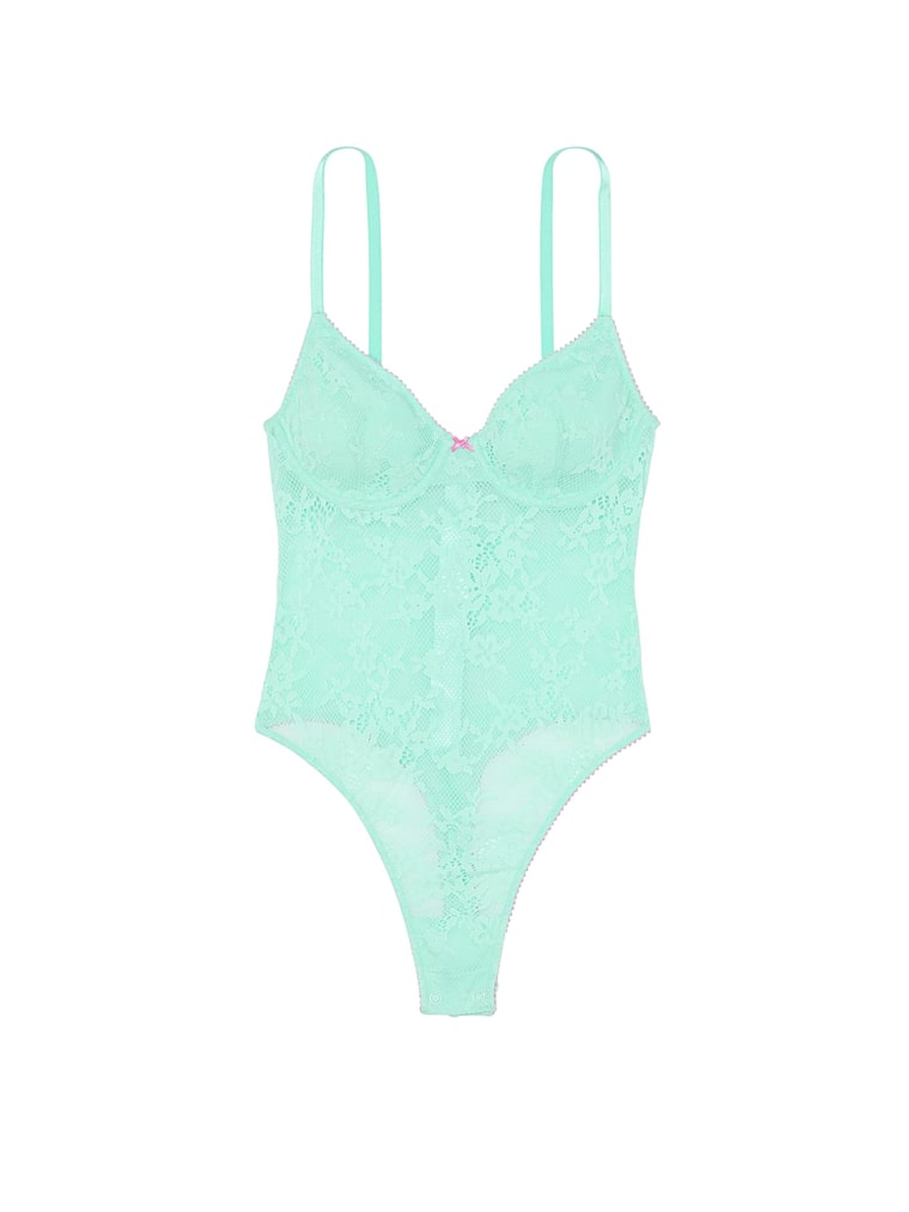 Waterfall Green Tease Lace Bodysuit - Image 3 of 3