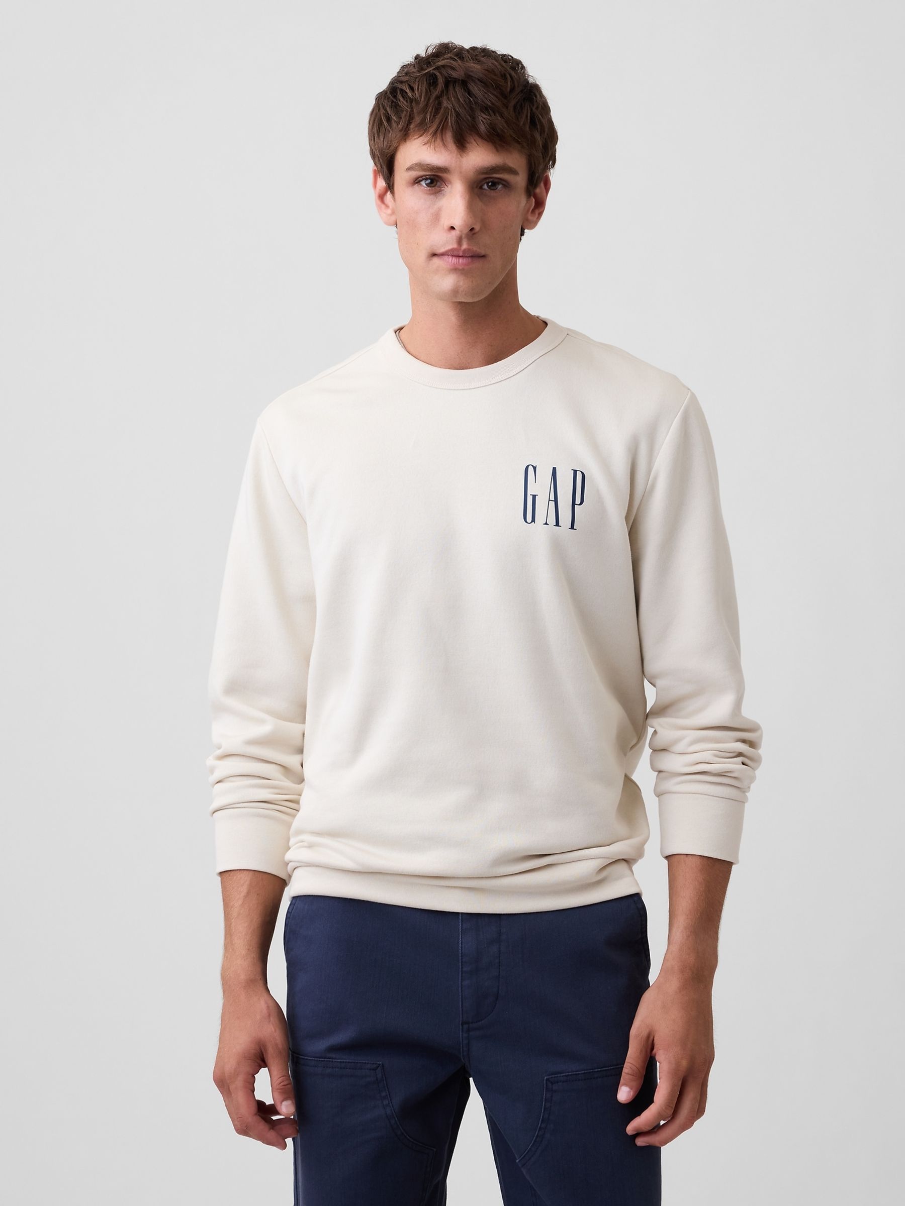 Cream Logo Crew Neck Sweatshirt - Image 1 of 4