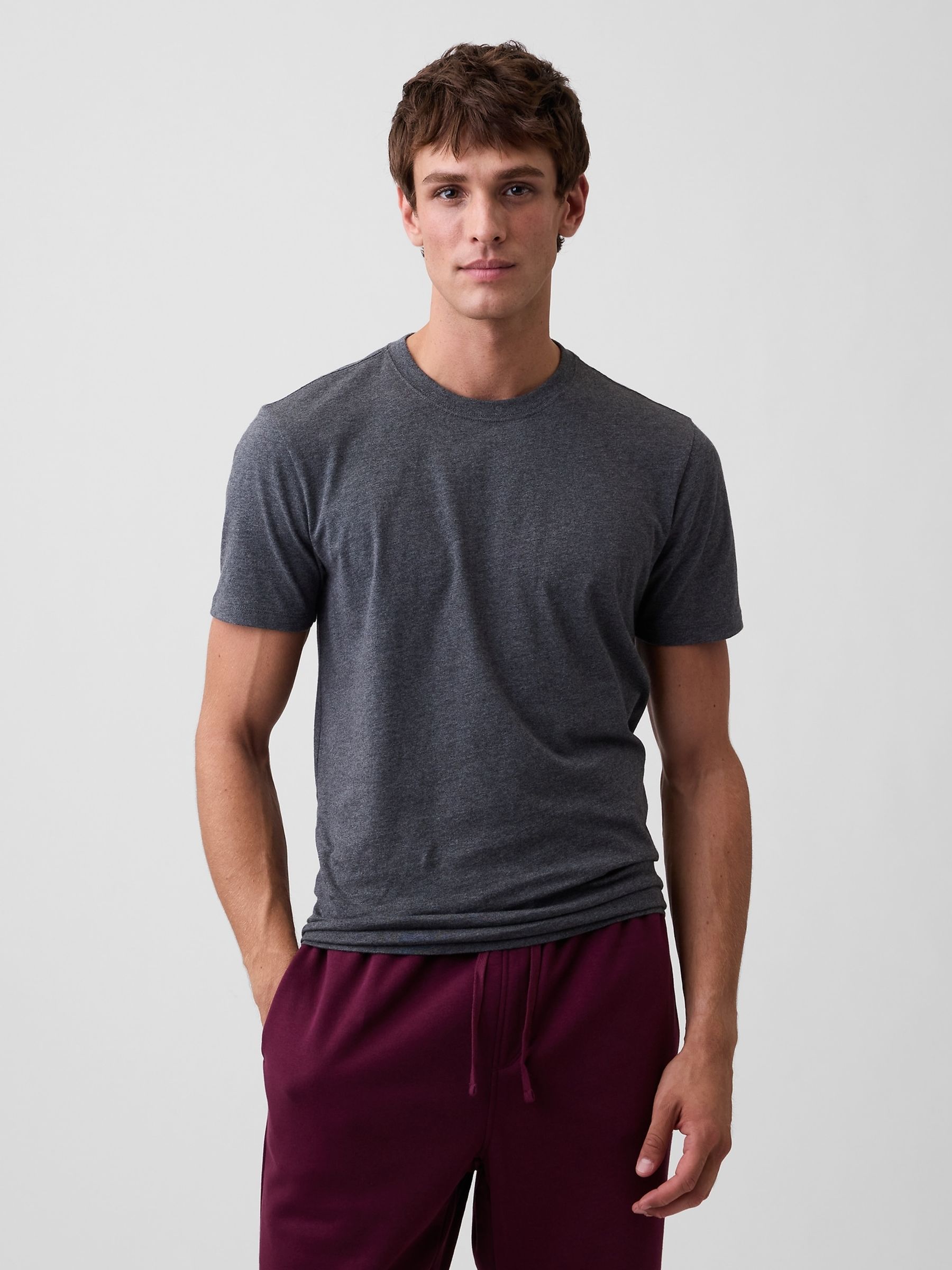 Grey Everyday Soft Crew Neck T-Shirt - Image 1 of 4