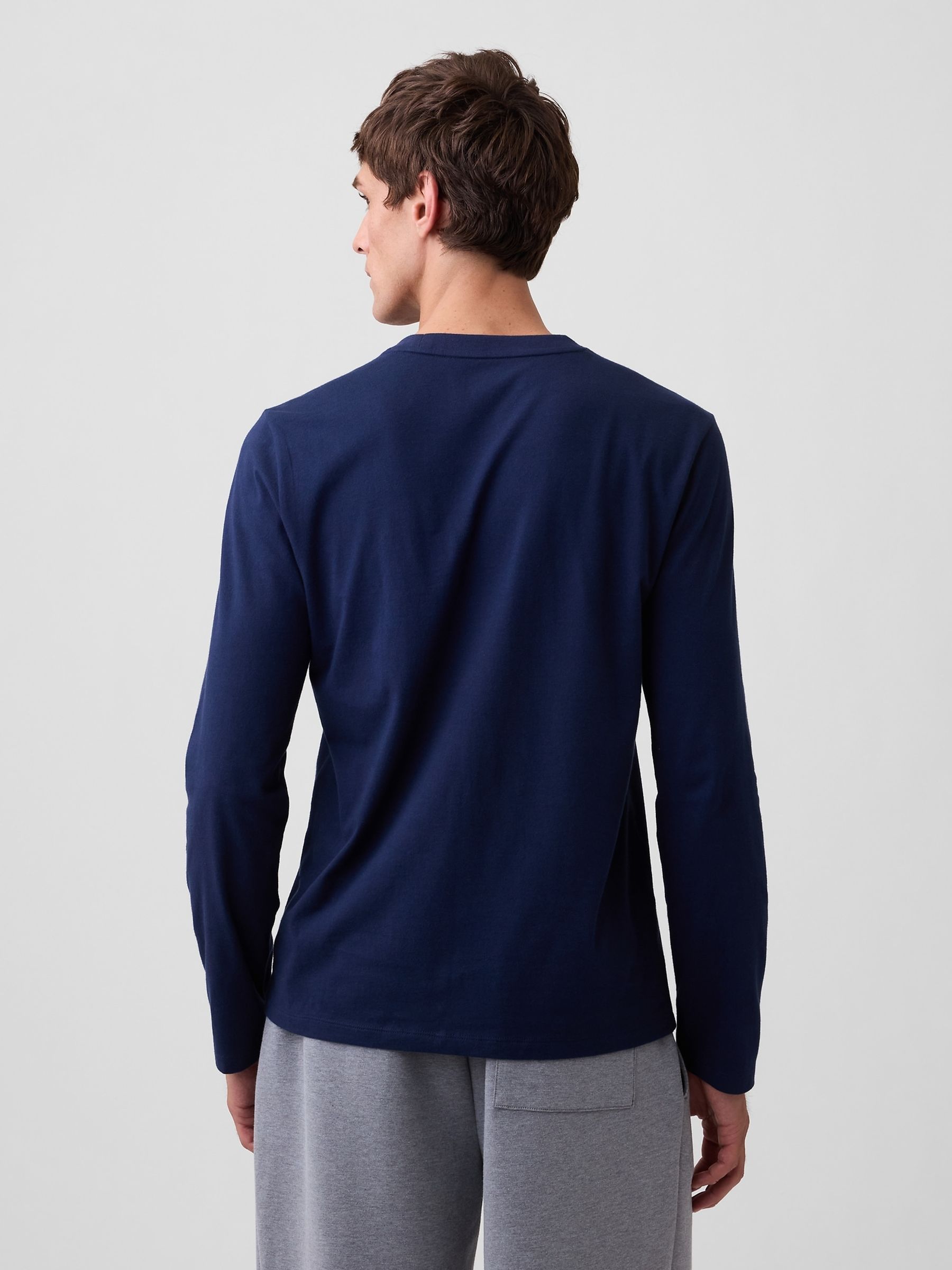 Navy Everyday Soft Relaxed Stripe Long Sleeve T-Shirt - Image 2 of 5 Navy Everyday Soft Relaxed Stripe Long Sleeve T-Shirt - Image 2 of 5