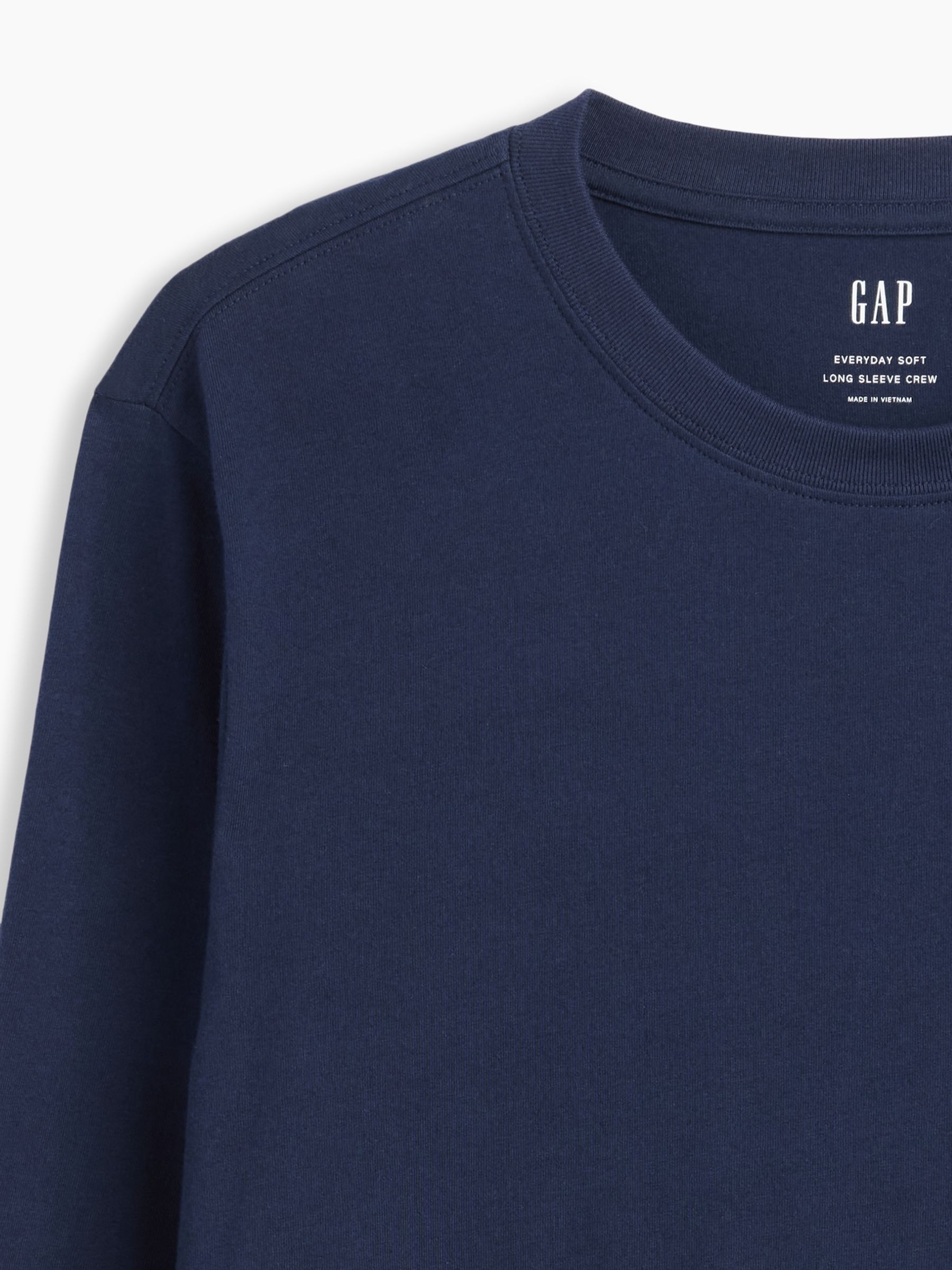 Navy Everyday Soft Relaxed Stripe Long Sleeve T-Shirt - Image 5 of 5