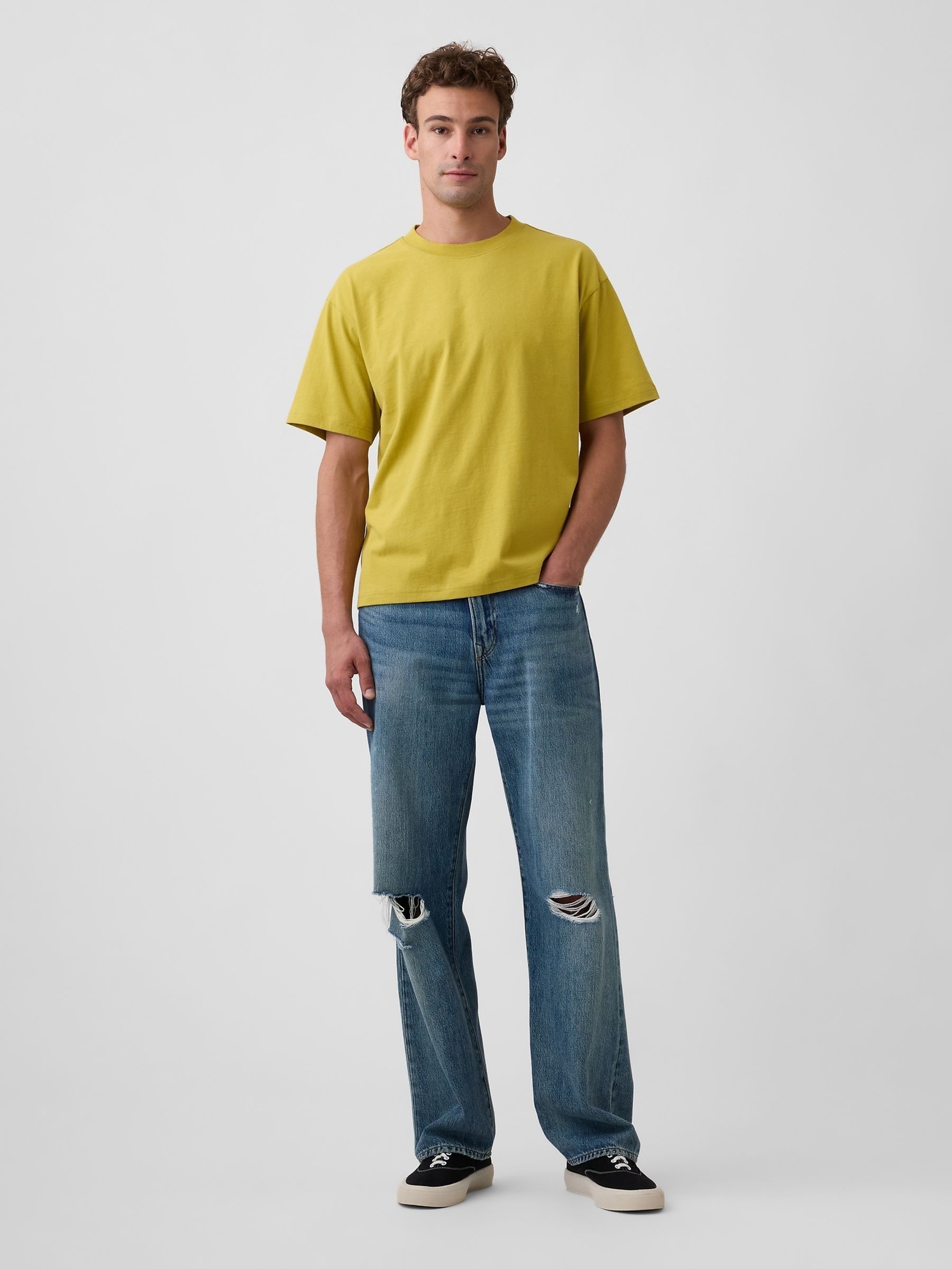 Lime Green Vintage Soft Boxy T-Shirt - Image 3 of 5