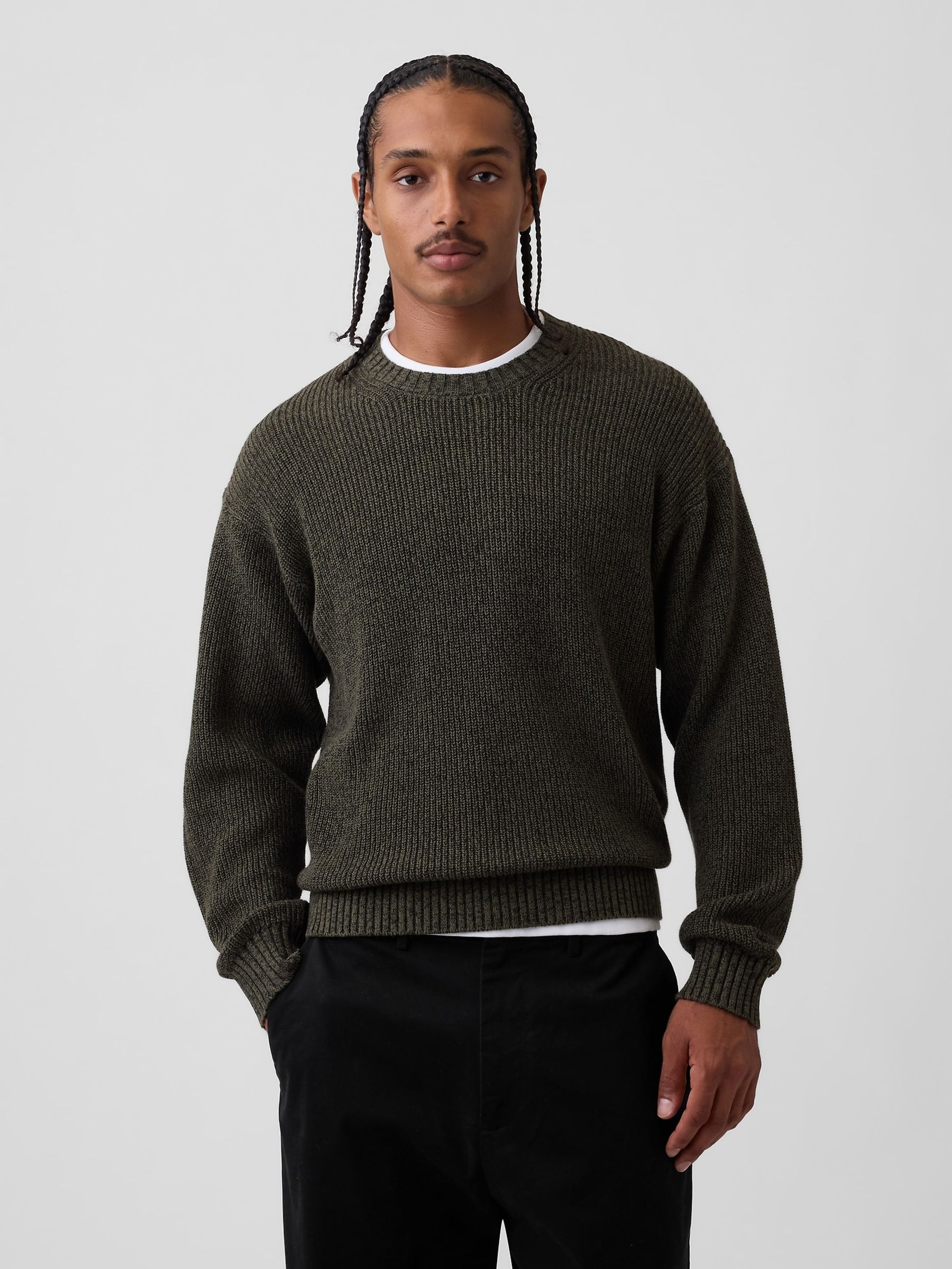 Green Relaxed Shaker Jumper - Image 1 of 4