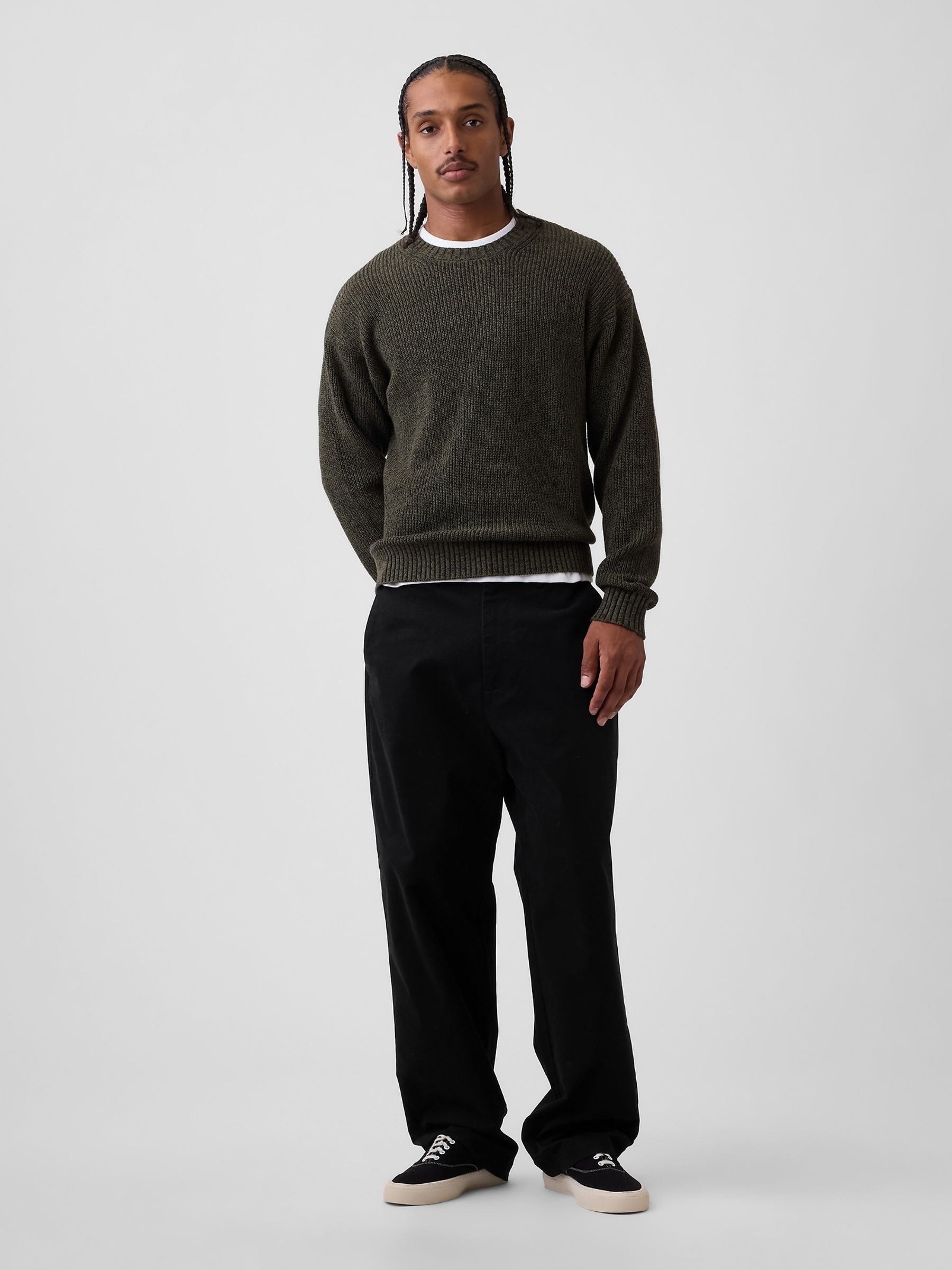 Green Relaxed Shaker Jumper - Image 3 of 4