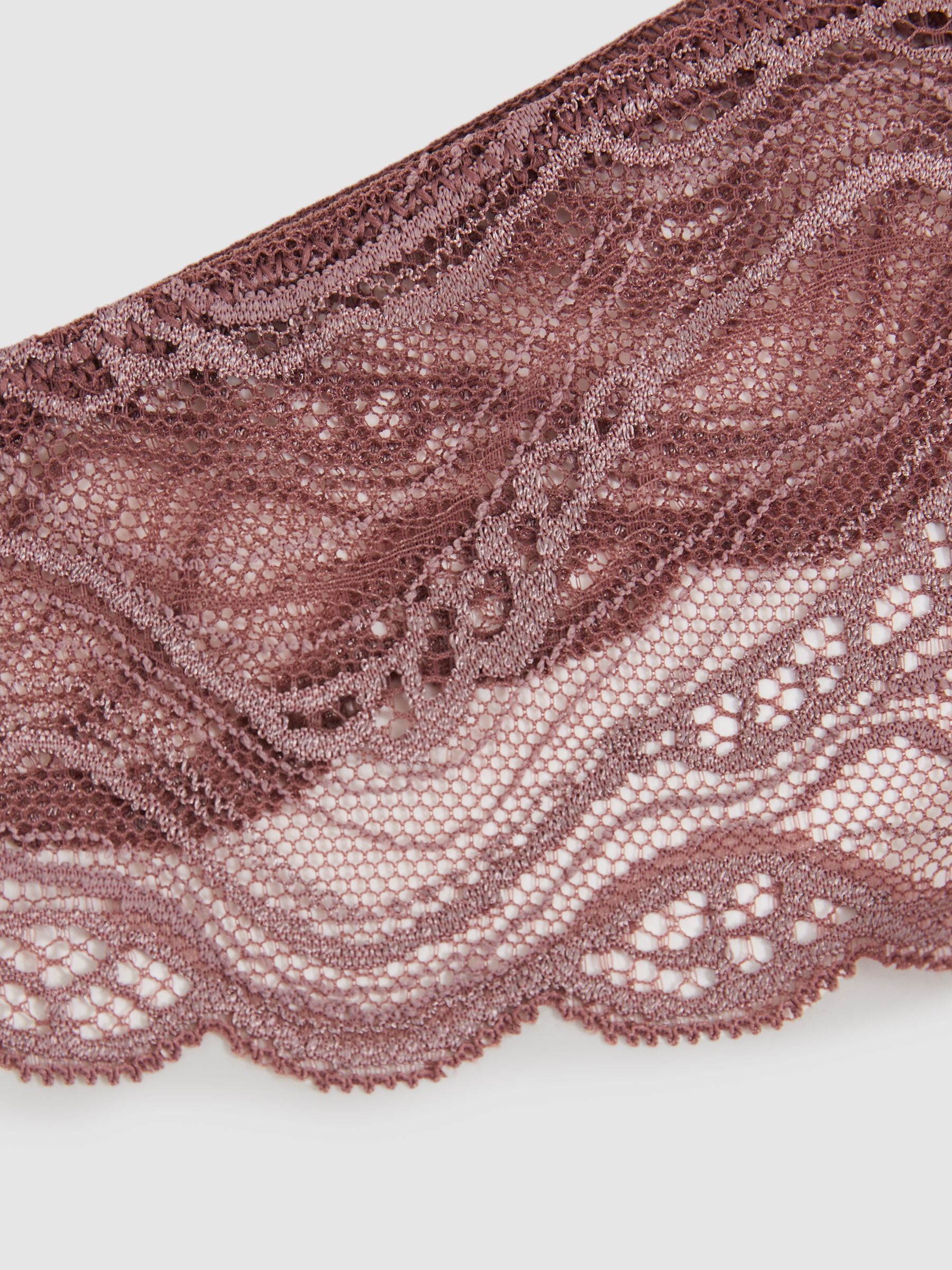 Lace Thongs in Dusty Pink - Image 2 of 2
