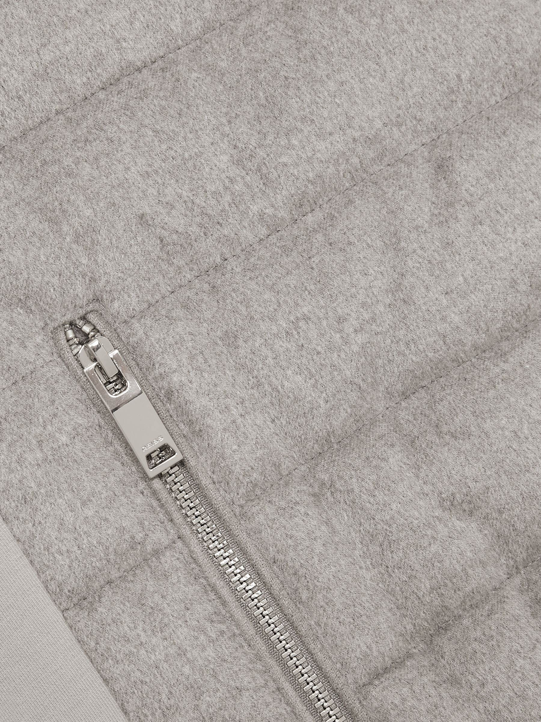 Brushed Jersey Quilted Gilet in Grey - Image 6 of 6