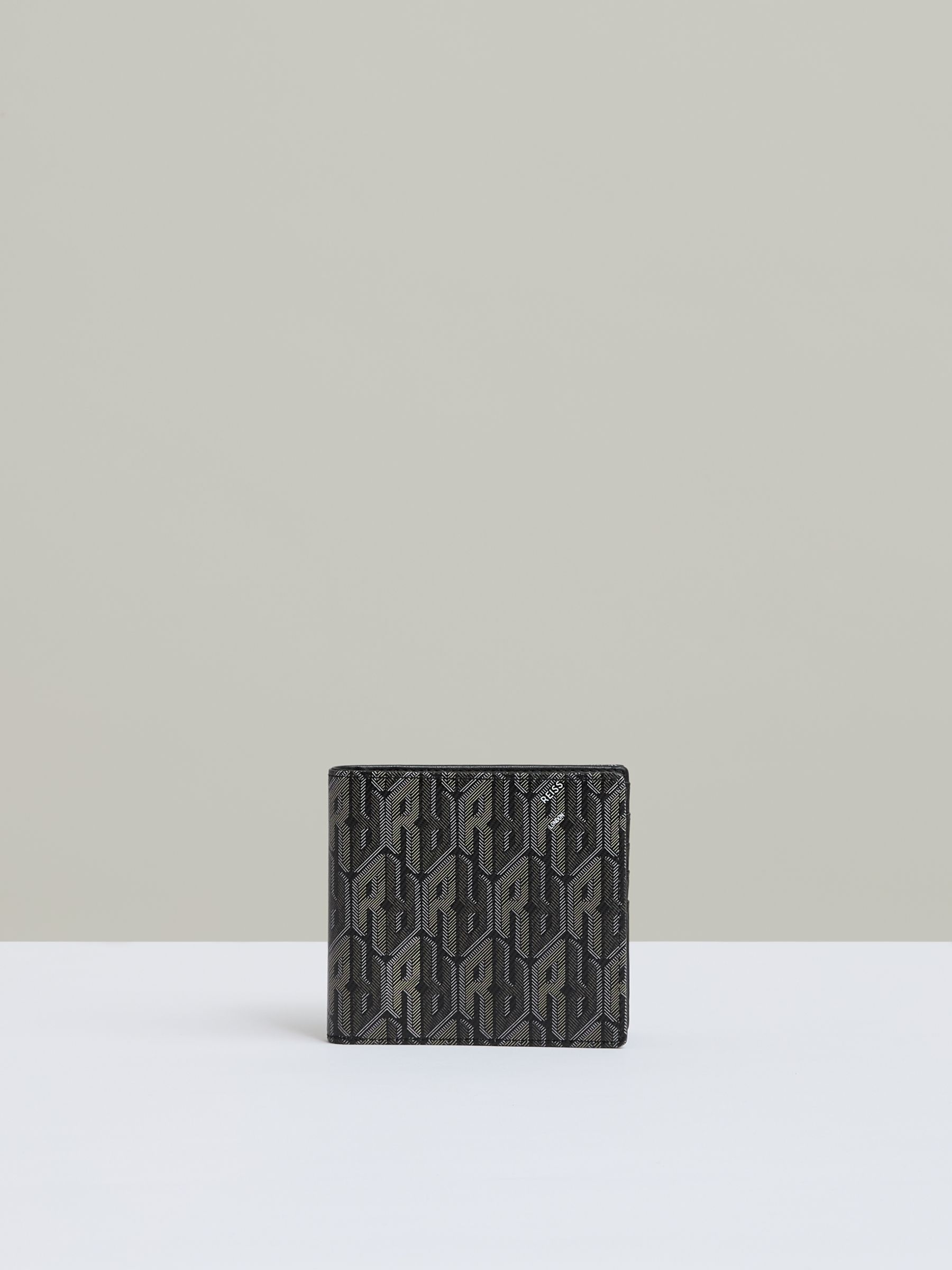 Coated Canvas Monogram Wallet in Black - Image 1 of 3