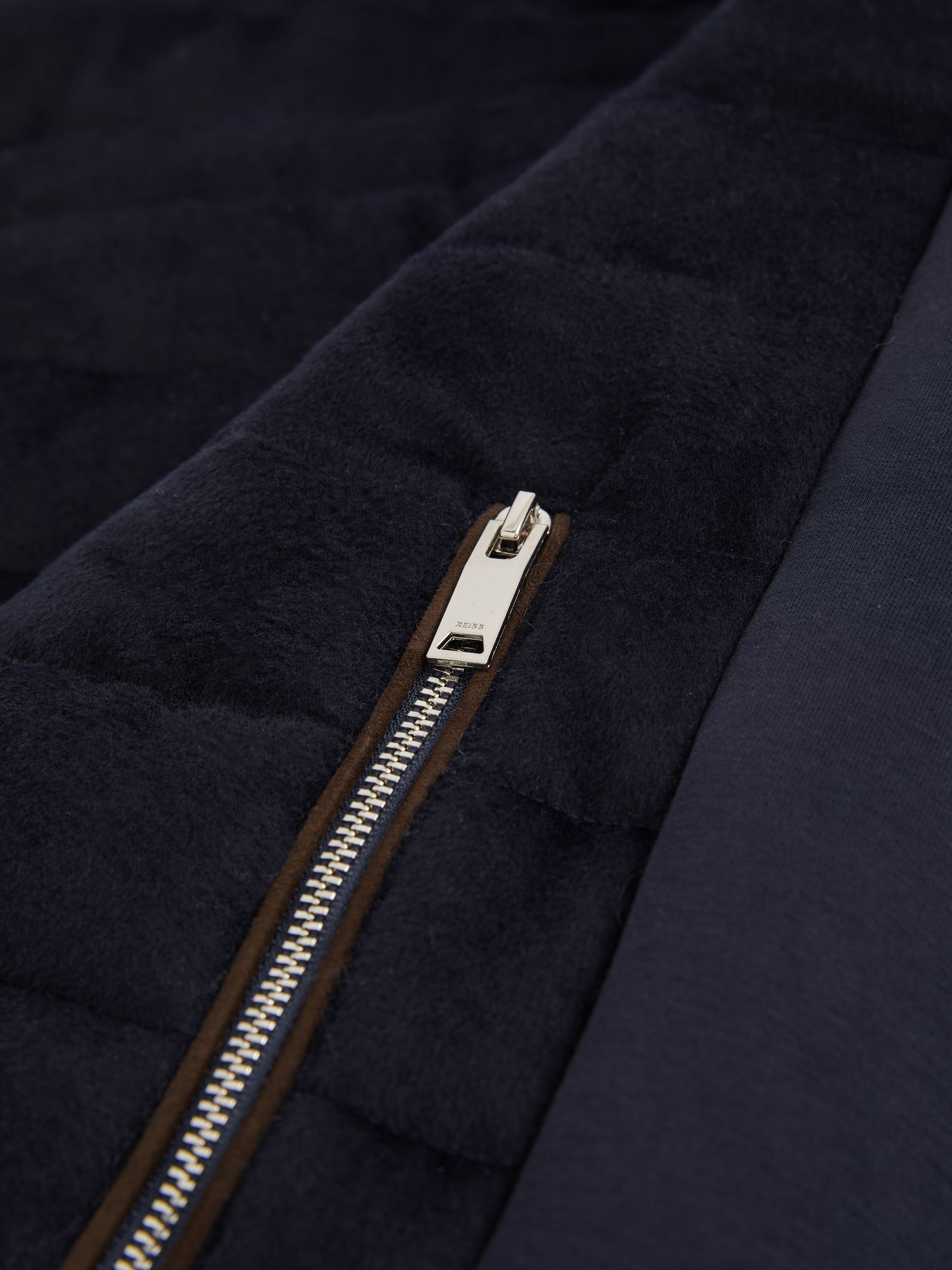 Brushed Jersey Quilted Gilet in Navy - Image 6 of 6