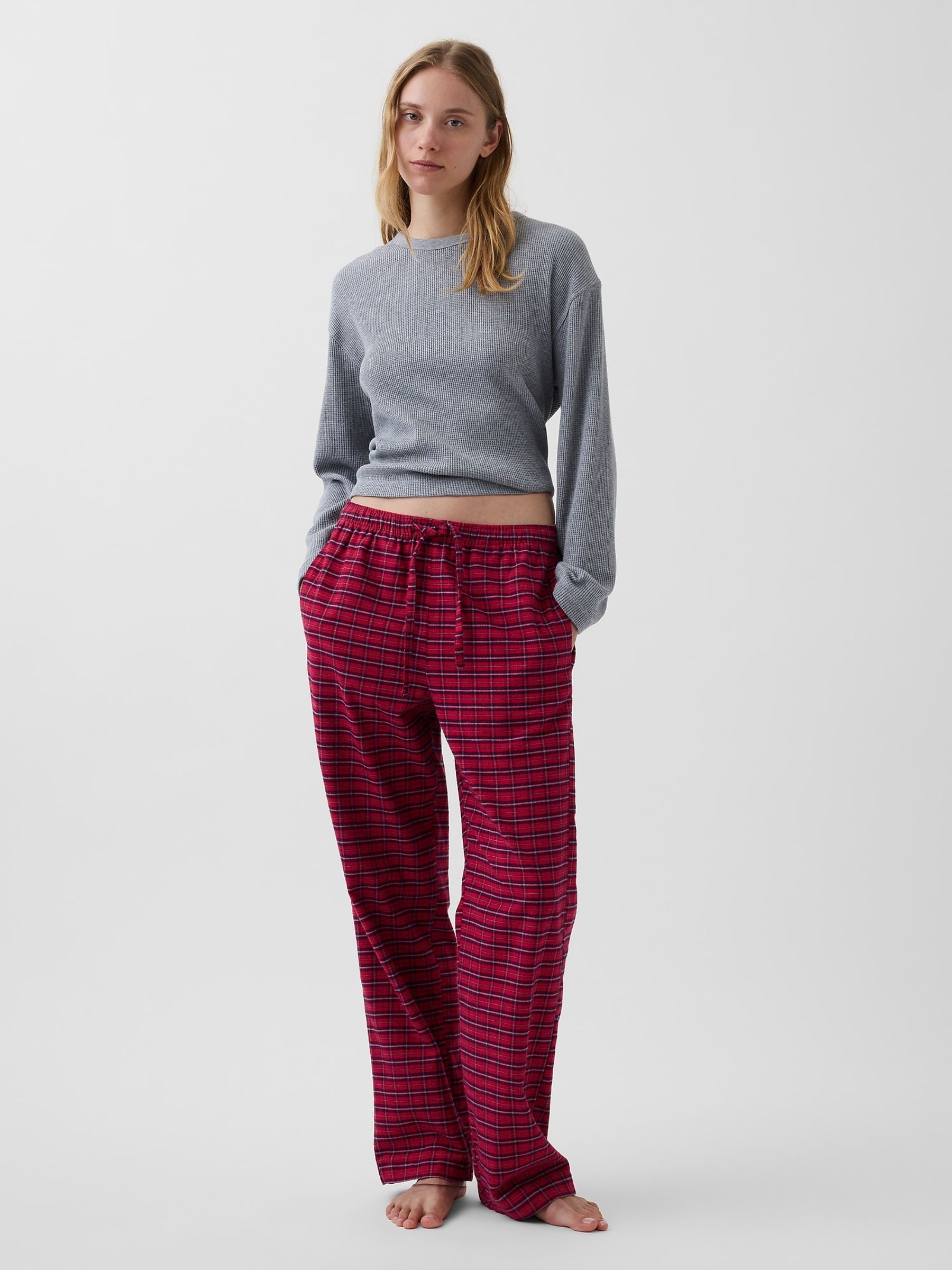 Red Check Softest Flannel Pyjama Bottoms - Image 2 of 5