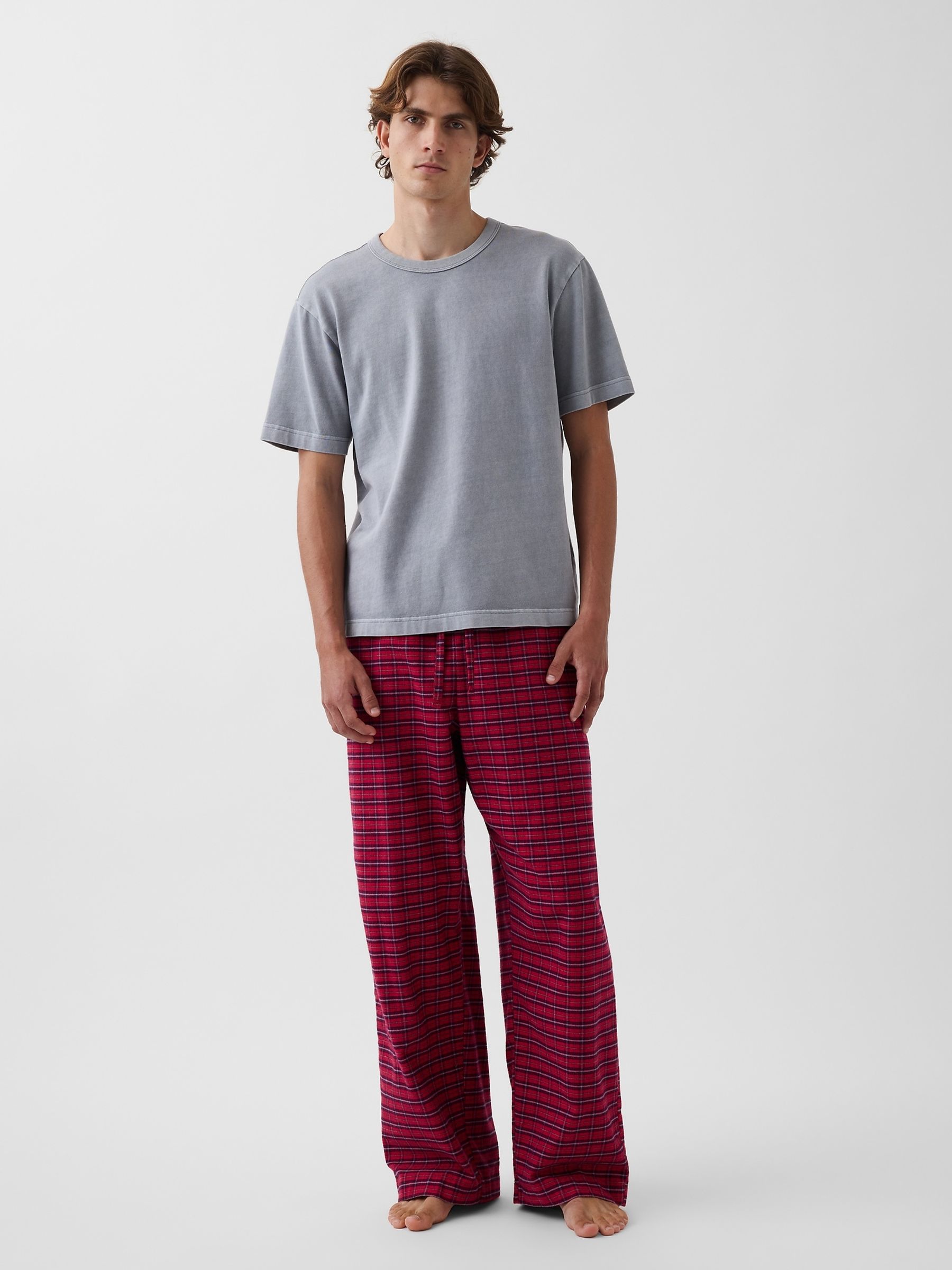 Red Check Softest Flannel Pyjama Bottoms - Image 3 of 5