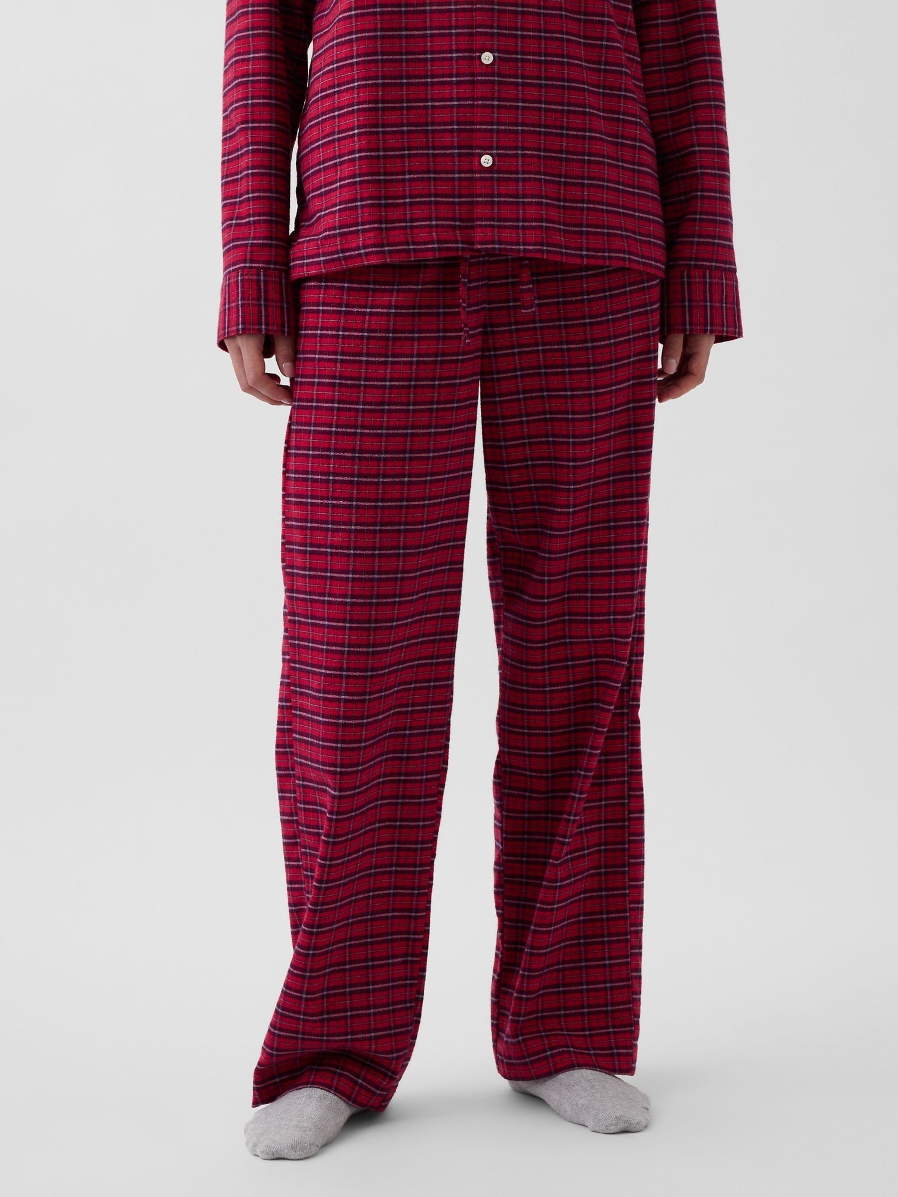 Red Check Softest Flannel Pyjama Bottoms - Image 4 of 5