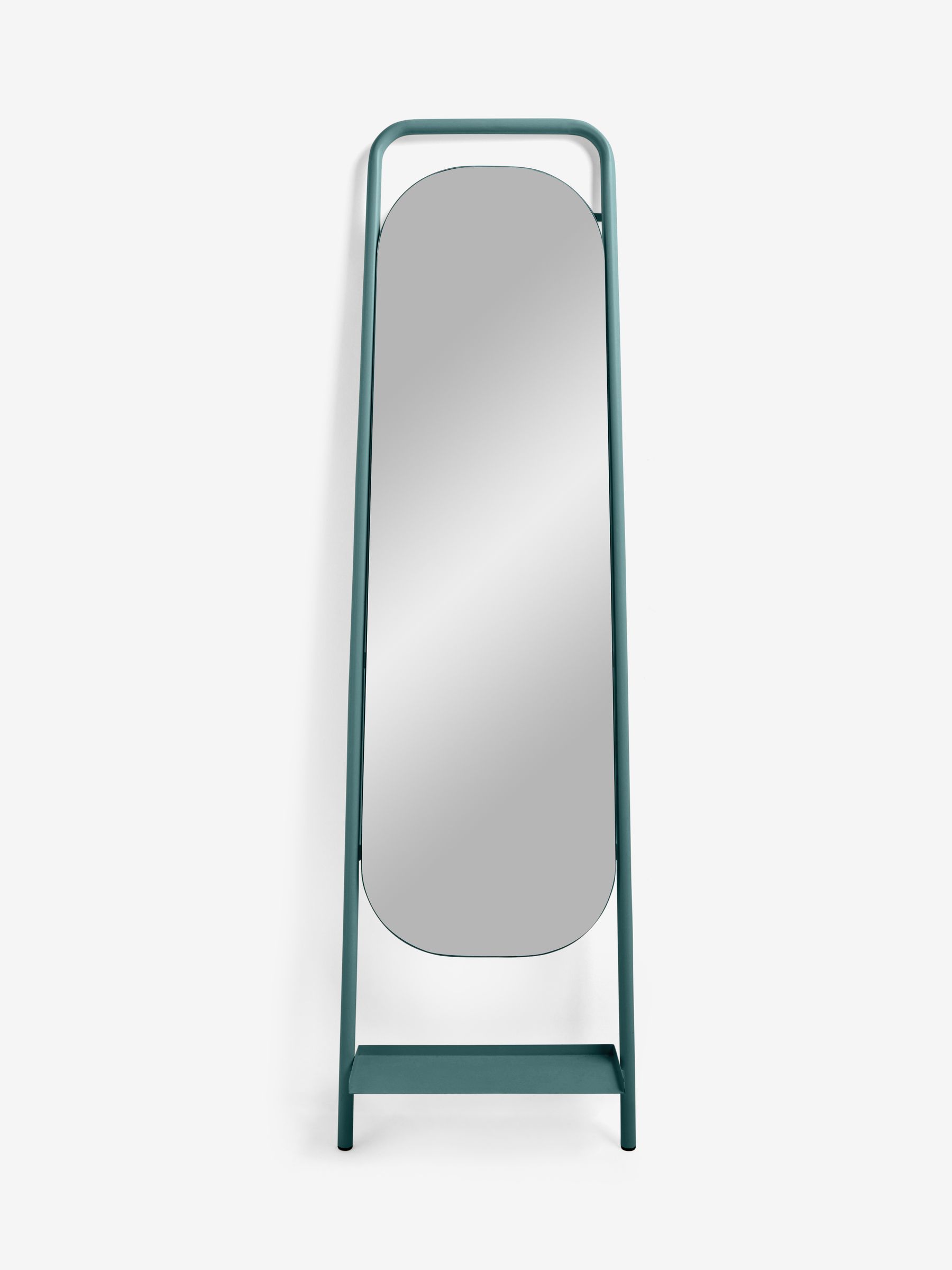 Sylas Full Length Leaner Mirror with Shelf in Teal - Image 4 of 4