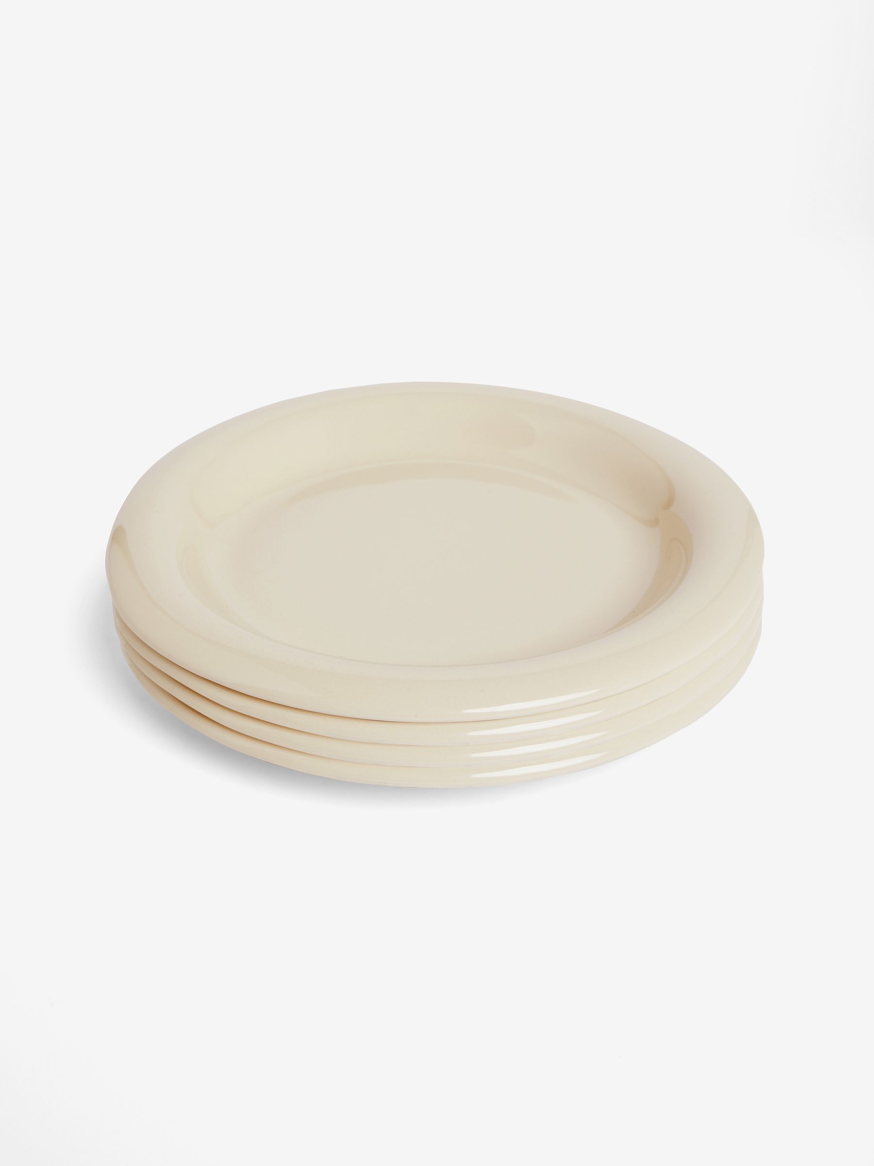 Quell Set of 4 Dinner Plates in Cream - Image 3 of 3