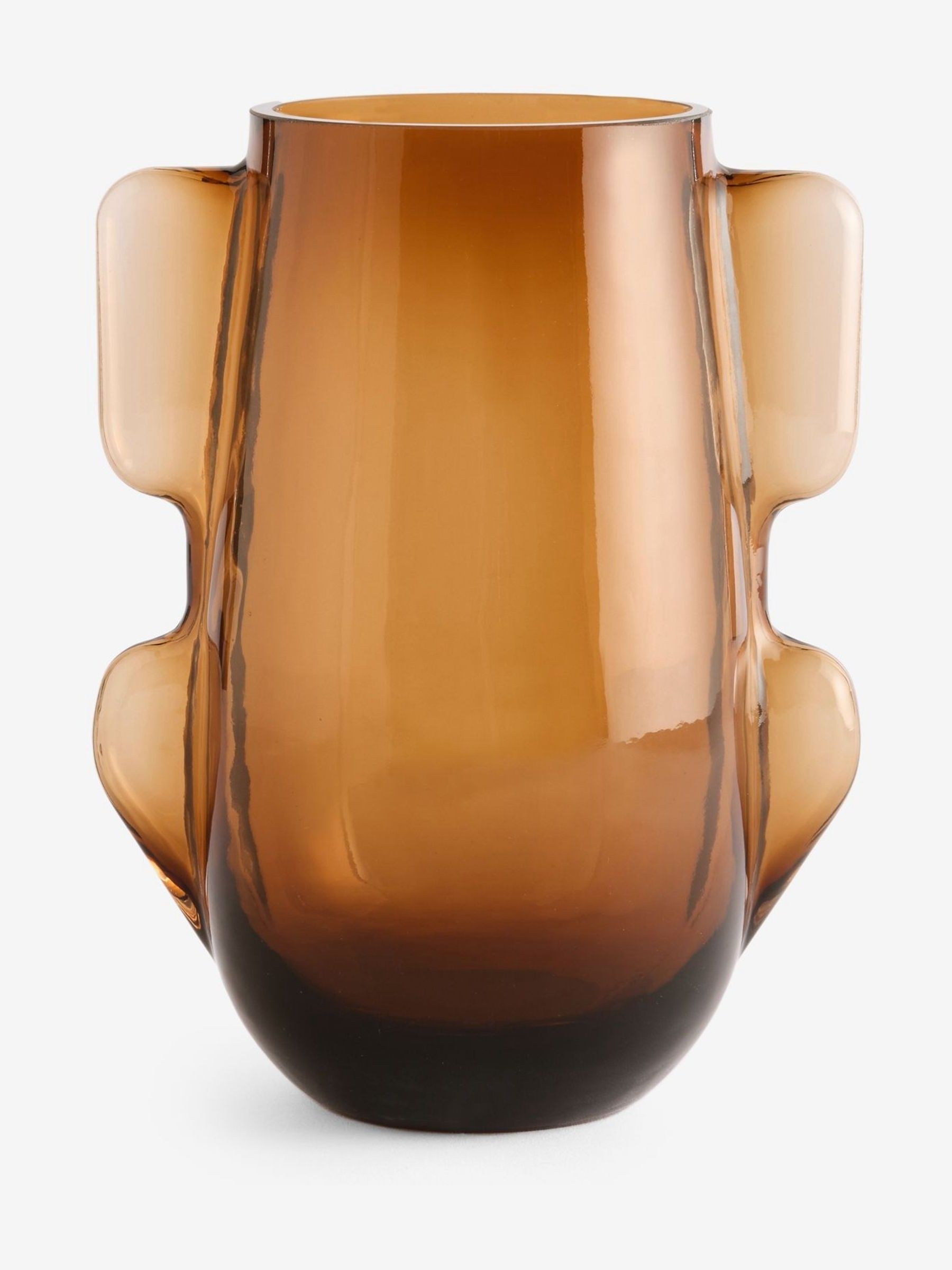 Mira Glass Vase in Brown - Image 4 of 4 Mira Glass Vase in Brown - Image 4 of 4