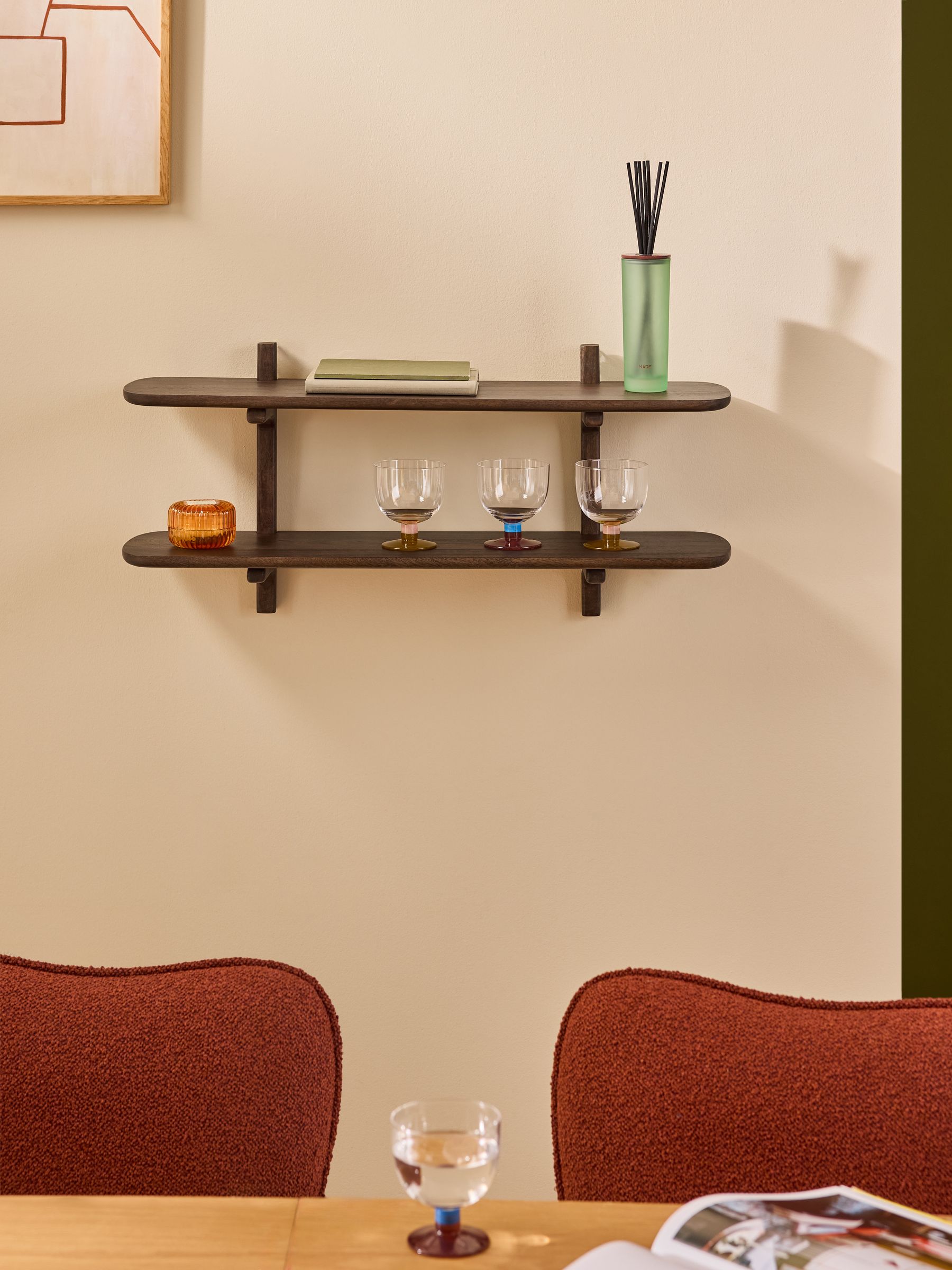 Maggie Two Tier Shelf in Wood - Image 1 of 5