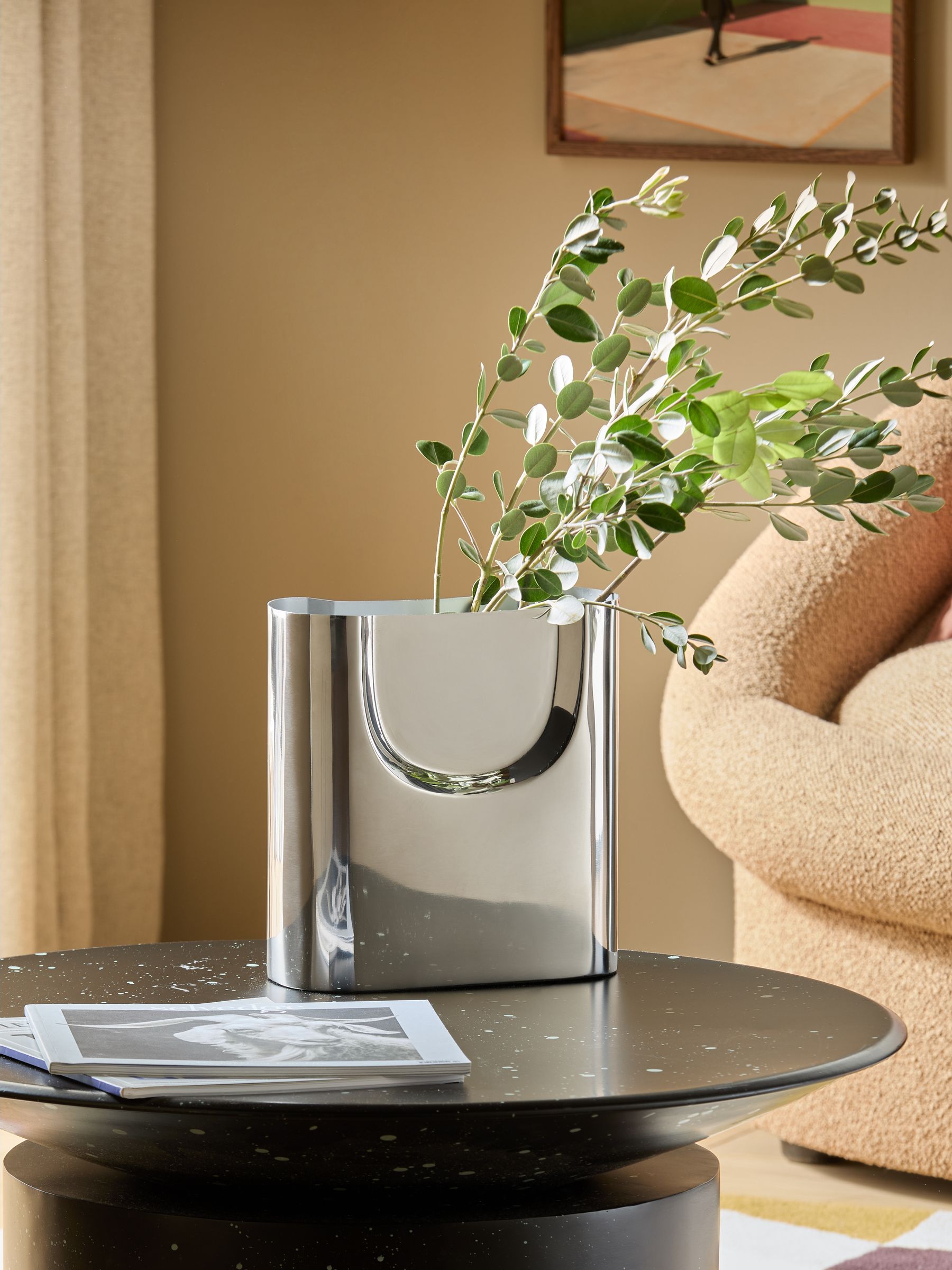 Juro Stainless Steel Vase in Chrome - Image 2 of 4