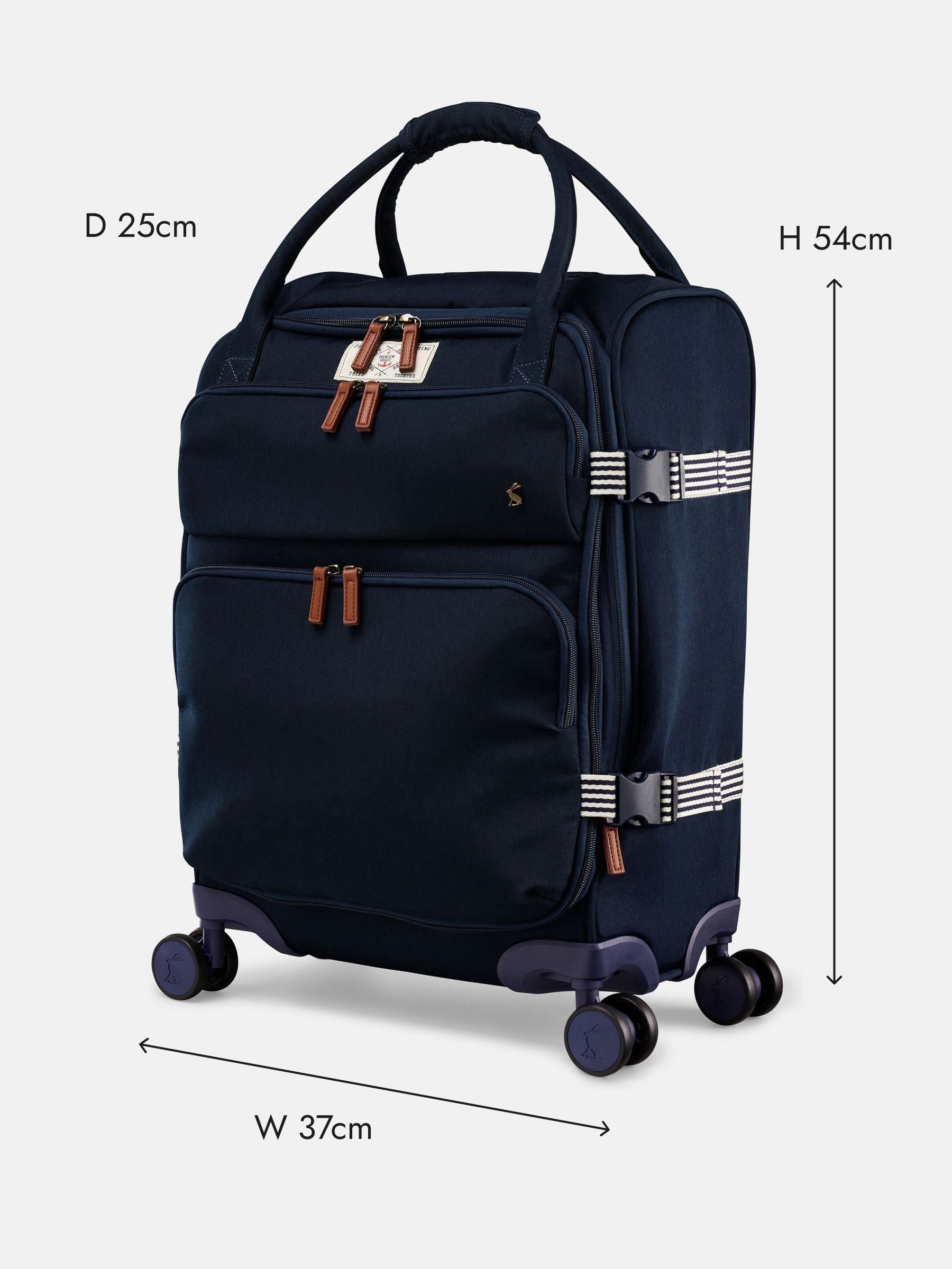 Coast Navy Cabin 4 Wheel Soft Suitcase - Image 3 of 9