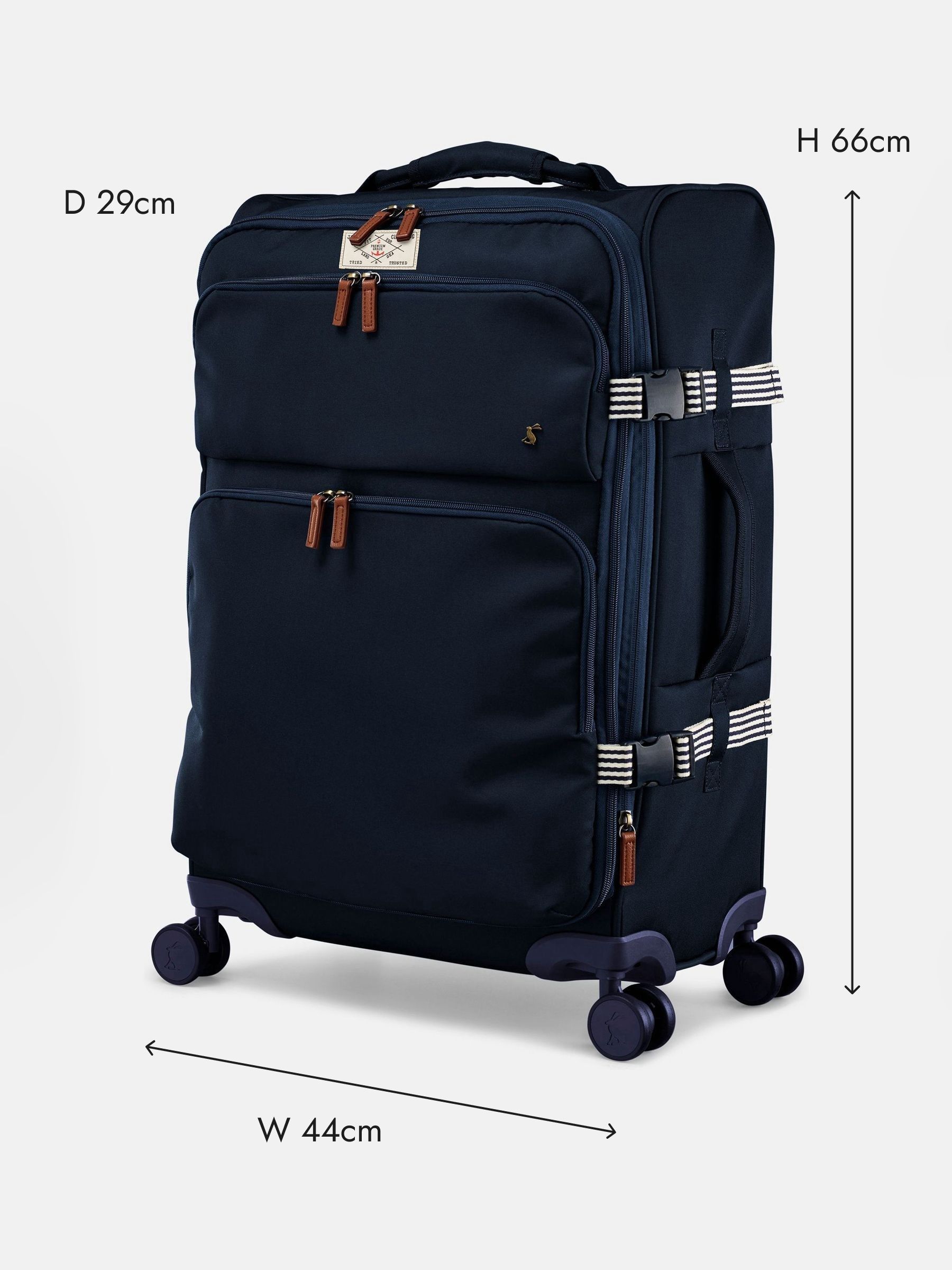Coast Navy Medium 4 Wheel Soft Suitcase - Image 3 of 9