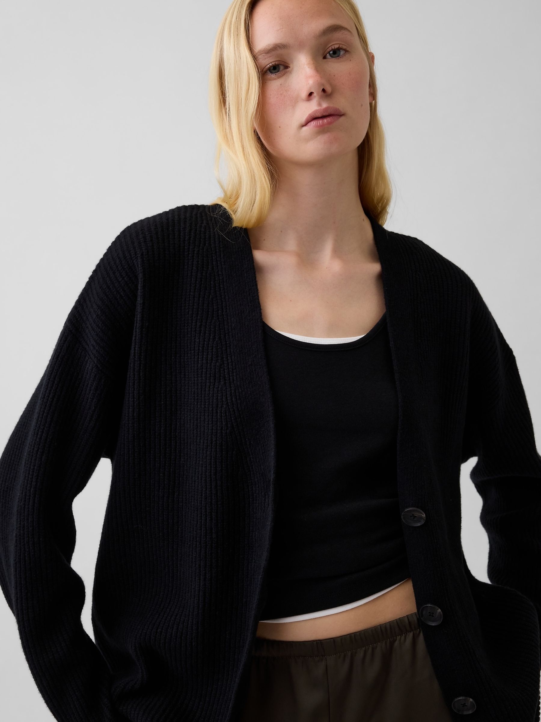 Black CashSoft Oversized Cardigan - Image 4 of 4