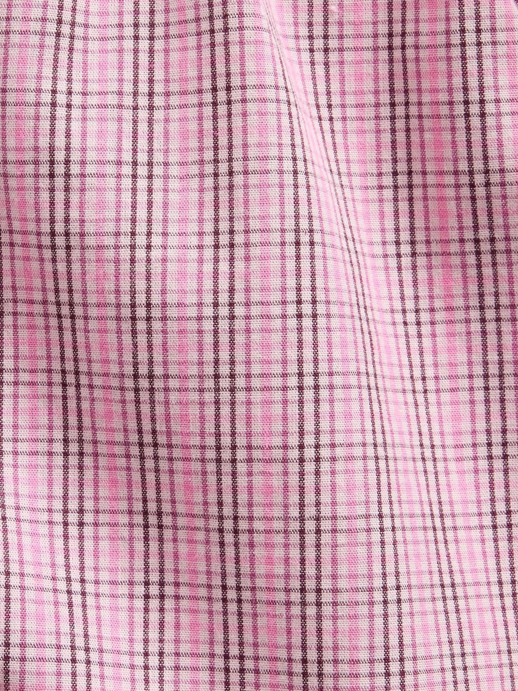 Pink Check Poplin Pyjamas Boxer Shorts - Image 5 of 5 Pink Check Poplin Pyjamas Boxer Shorts - Image 5 of 5