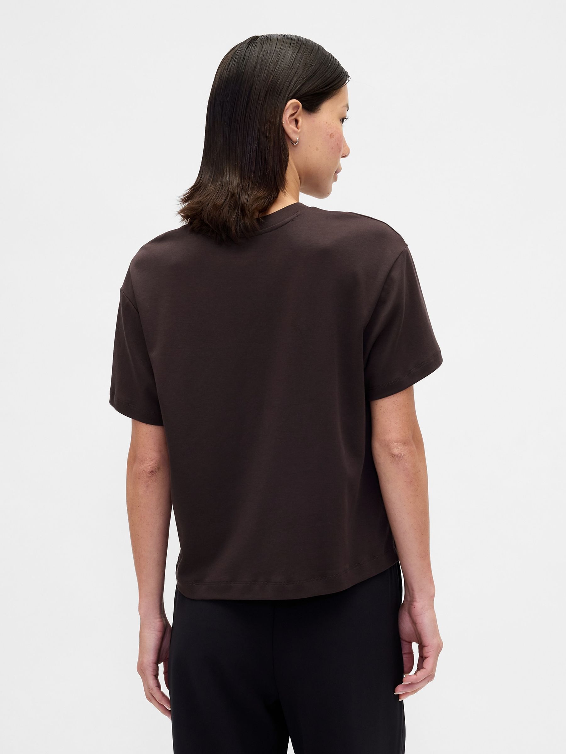 Brown Supima® Cotton Relaxed T-Shirt - Image 2 of 4