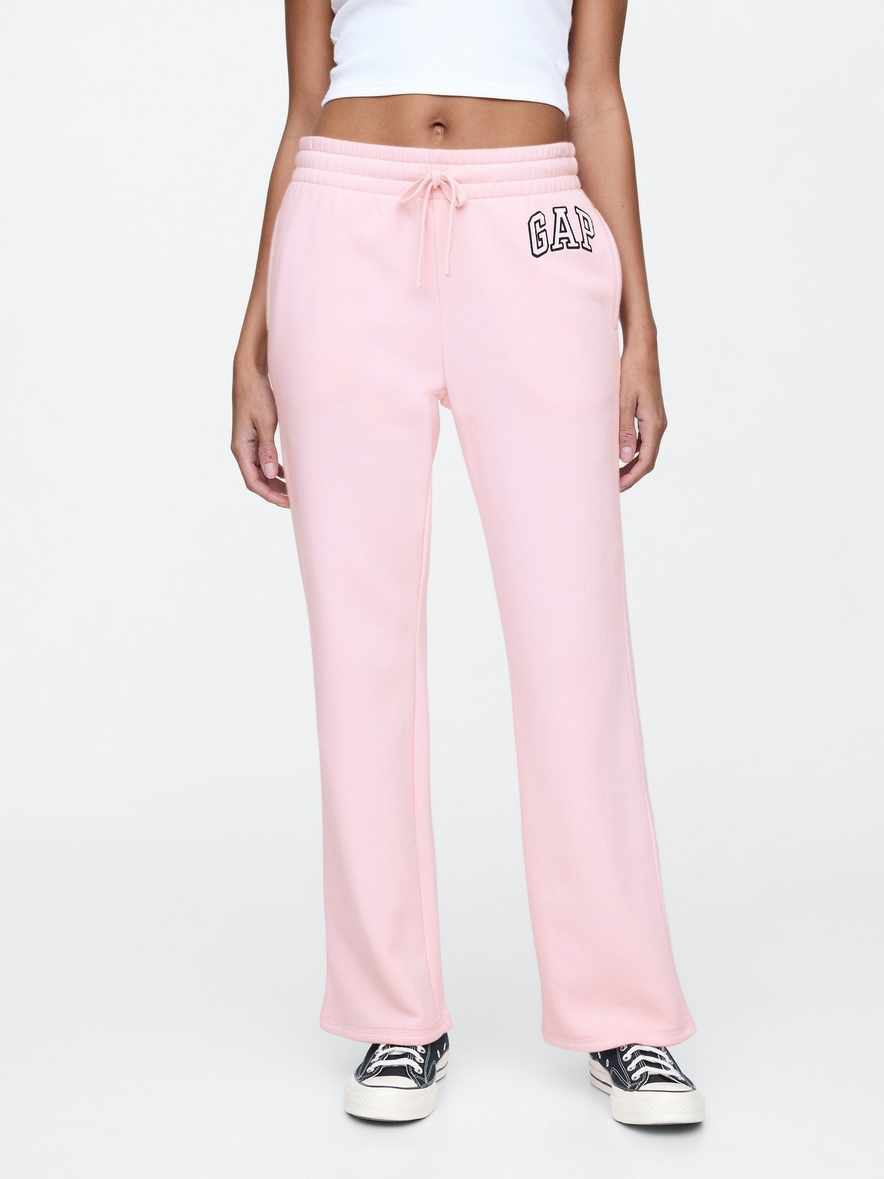 Light Pink Logo Straight Joggers - Image 1 of 5