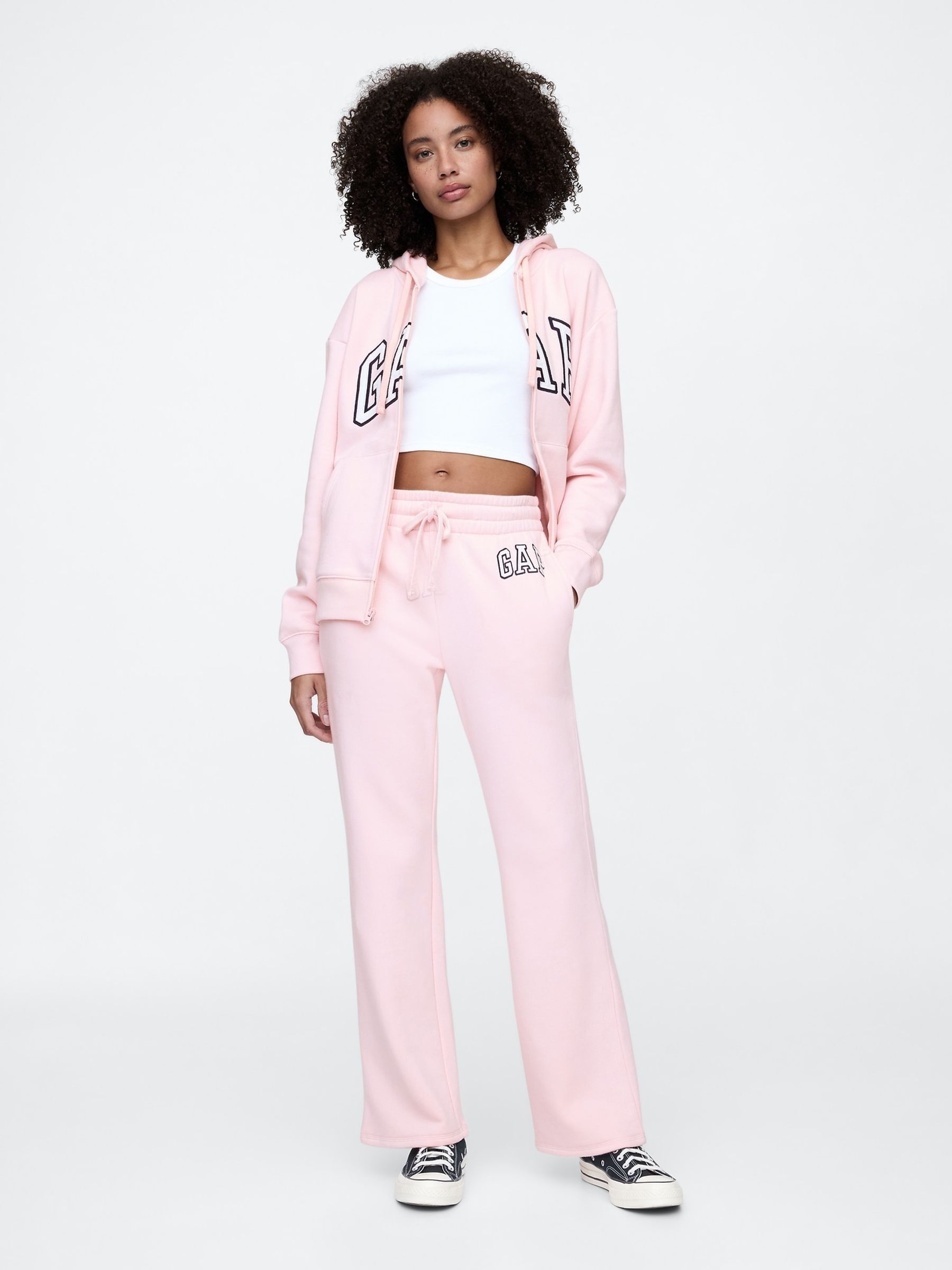 Light Pink Logo Straight Joggers - Image 3 of 5