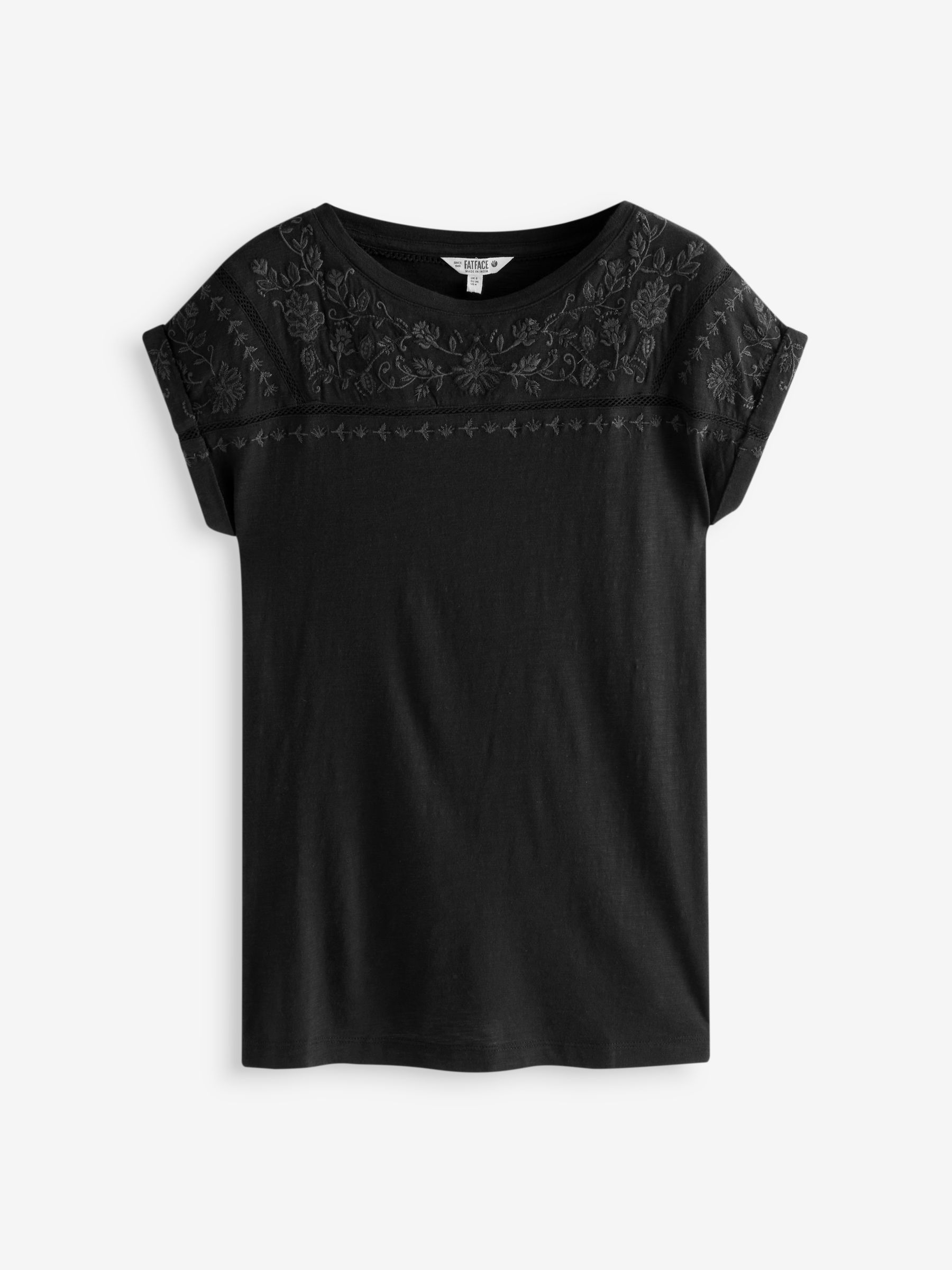 Ivy Black Embroidered T-Shirt - Image 7 of 7