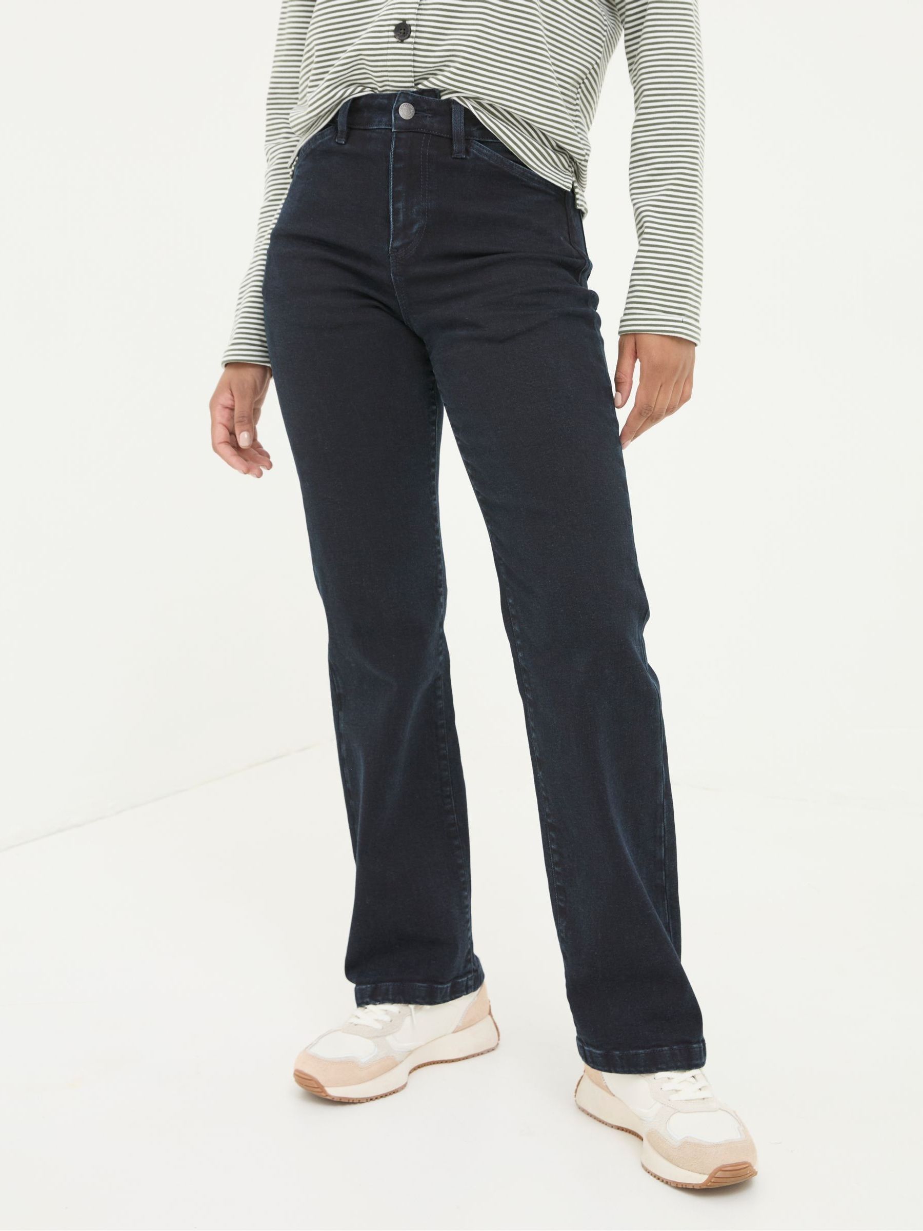 Elise Dark Blue Wide Leg Jeans - Image 4 of 6