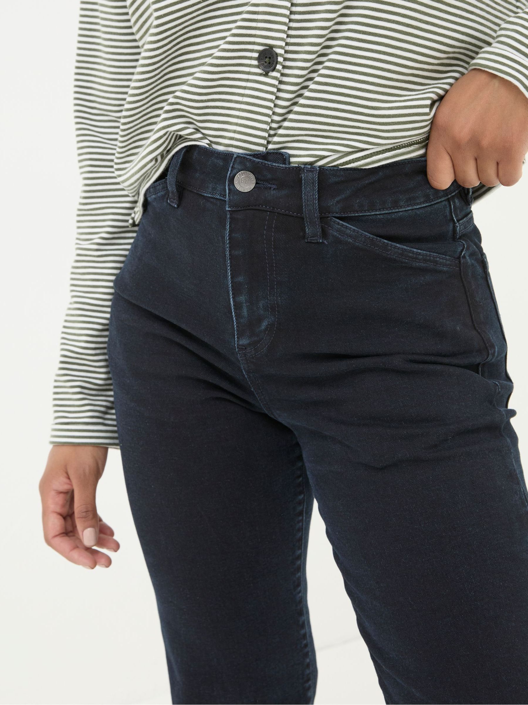Elise Dark Blue Wide Leg Jeans - Image 5 of 6