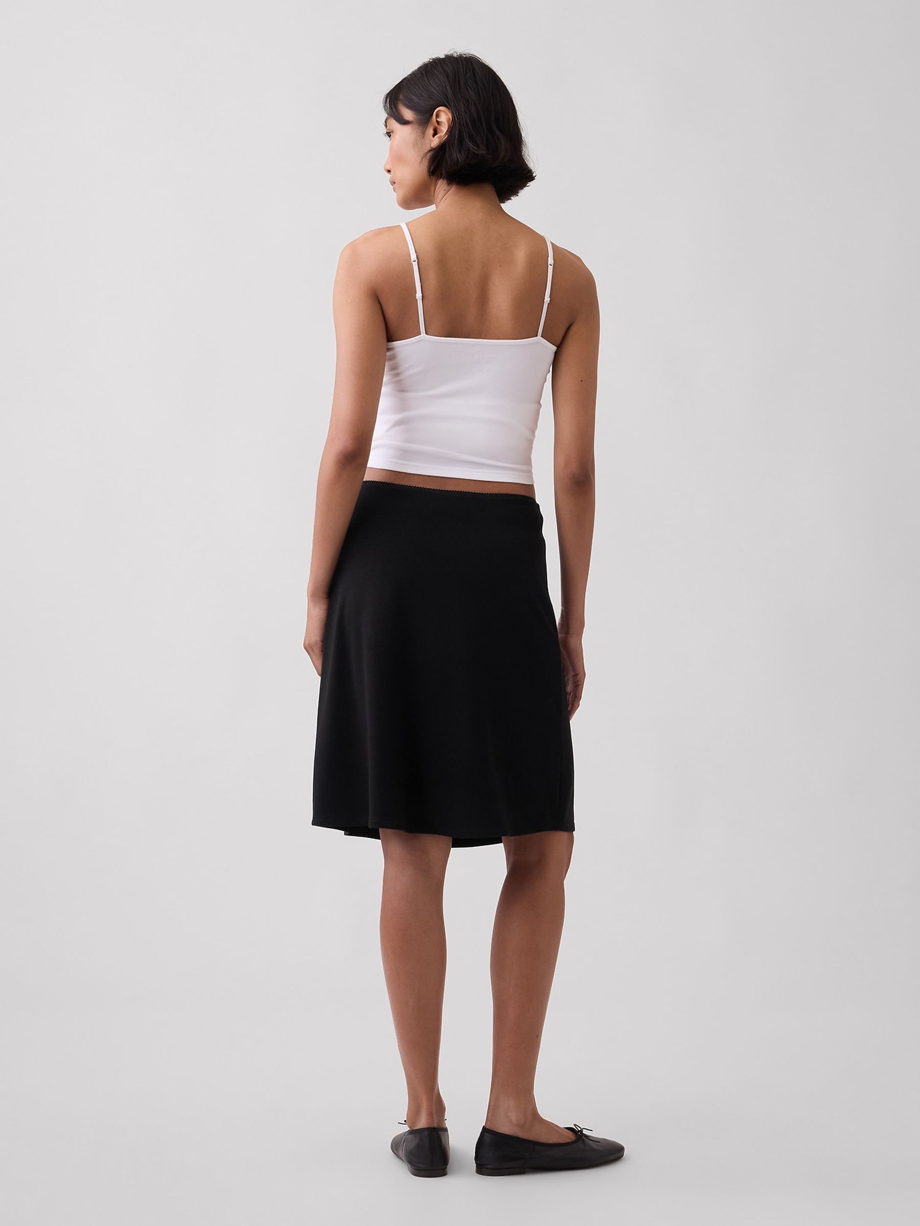 Black Easy Knee-Length Skirt - Image 2 of 4