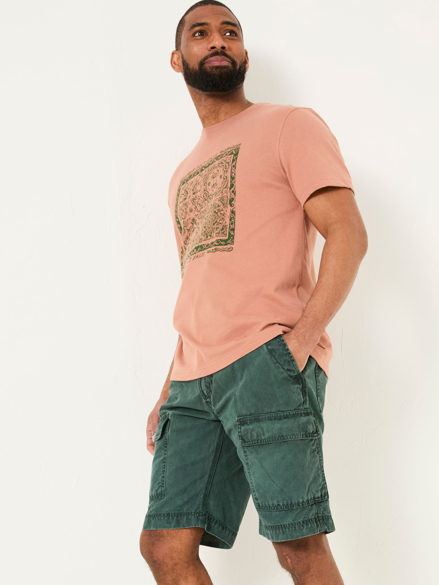 Rye Dark Teal Garment Dye Utility Shorts - Image 4 of 5