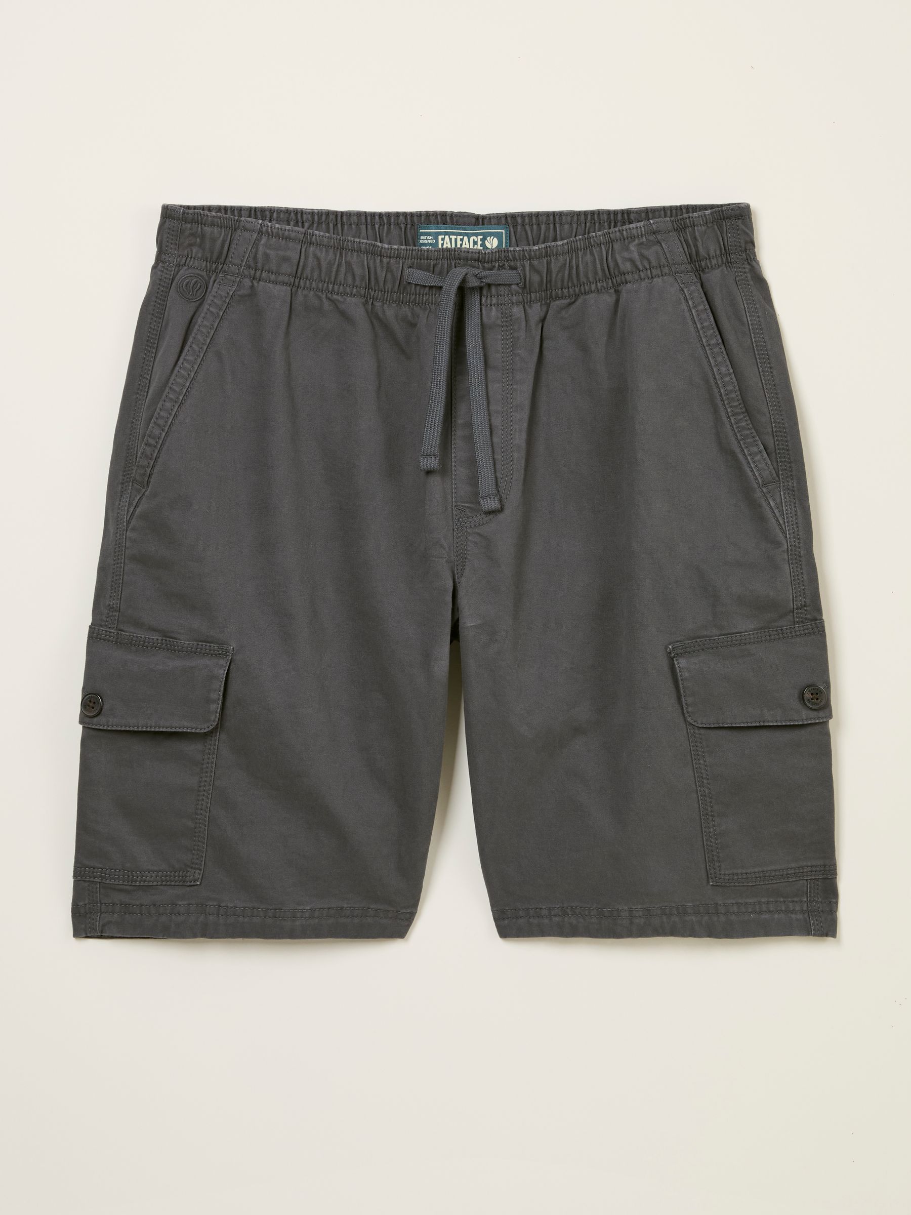 Tenby Dark Grey Pull On Cargo Shorts - Image 7 of 7