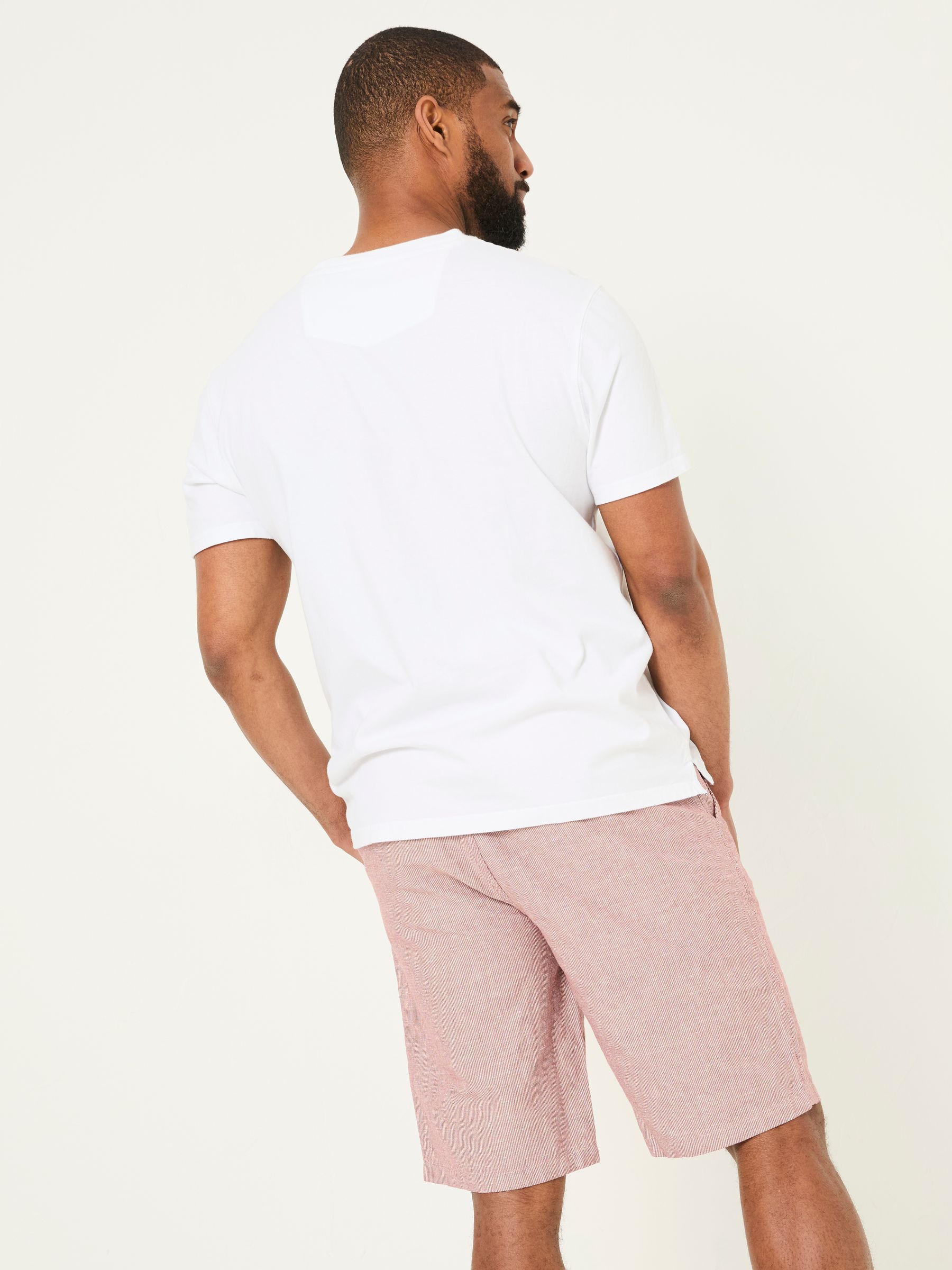 Mawes Pink Cotton Linen Chino Shorts - Image 2 of 6