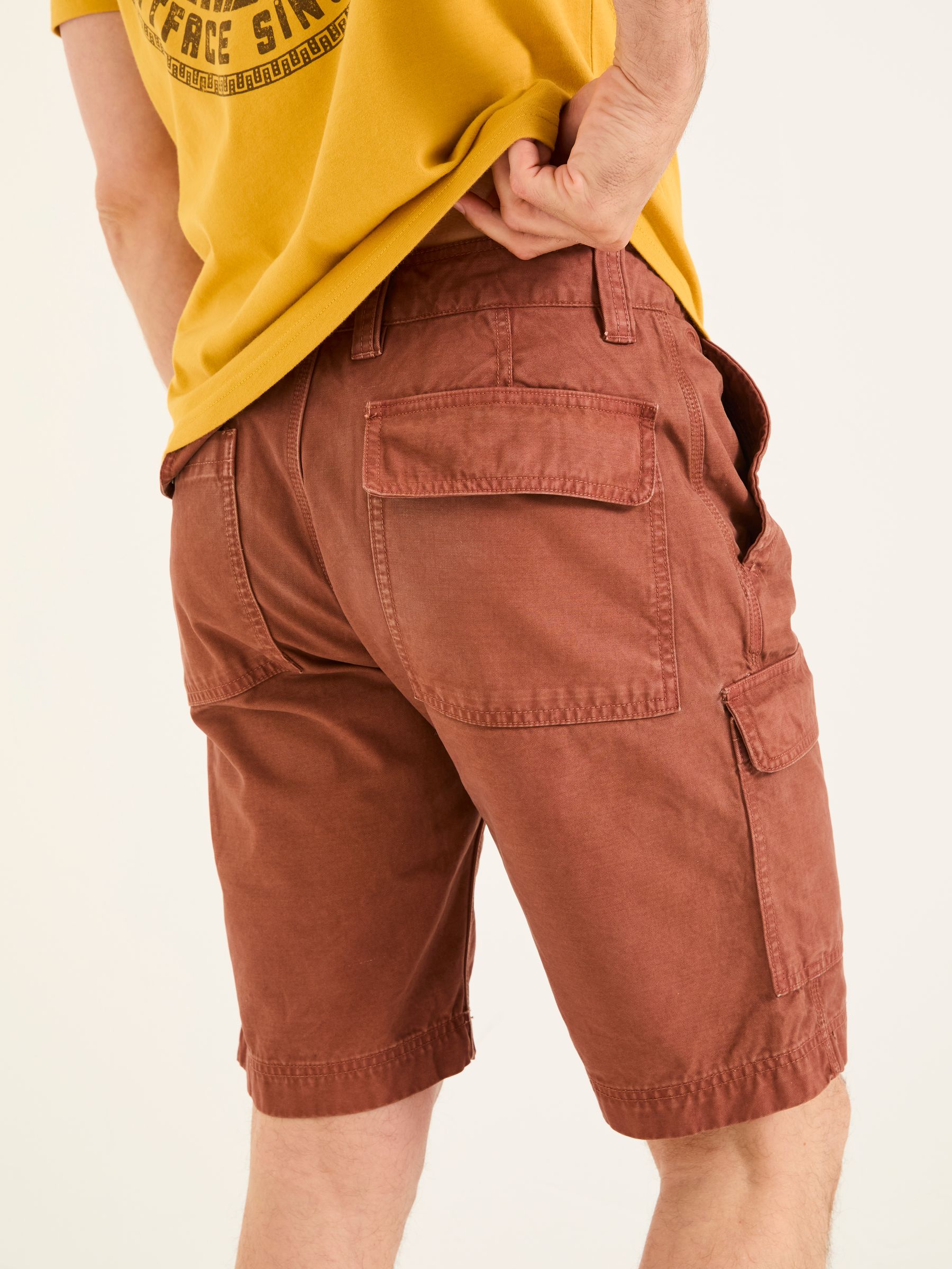 Rye Burnt Orange Garment Dye Utility Shorts - Image 2 of 6