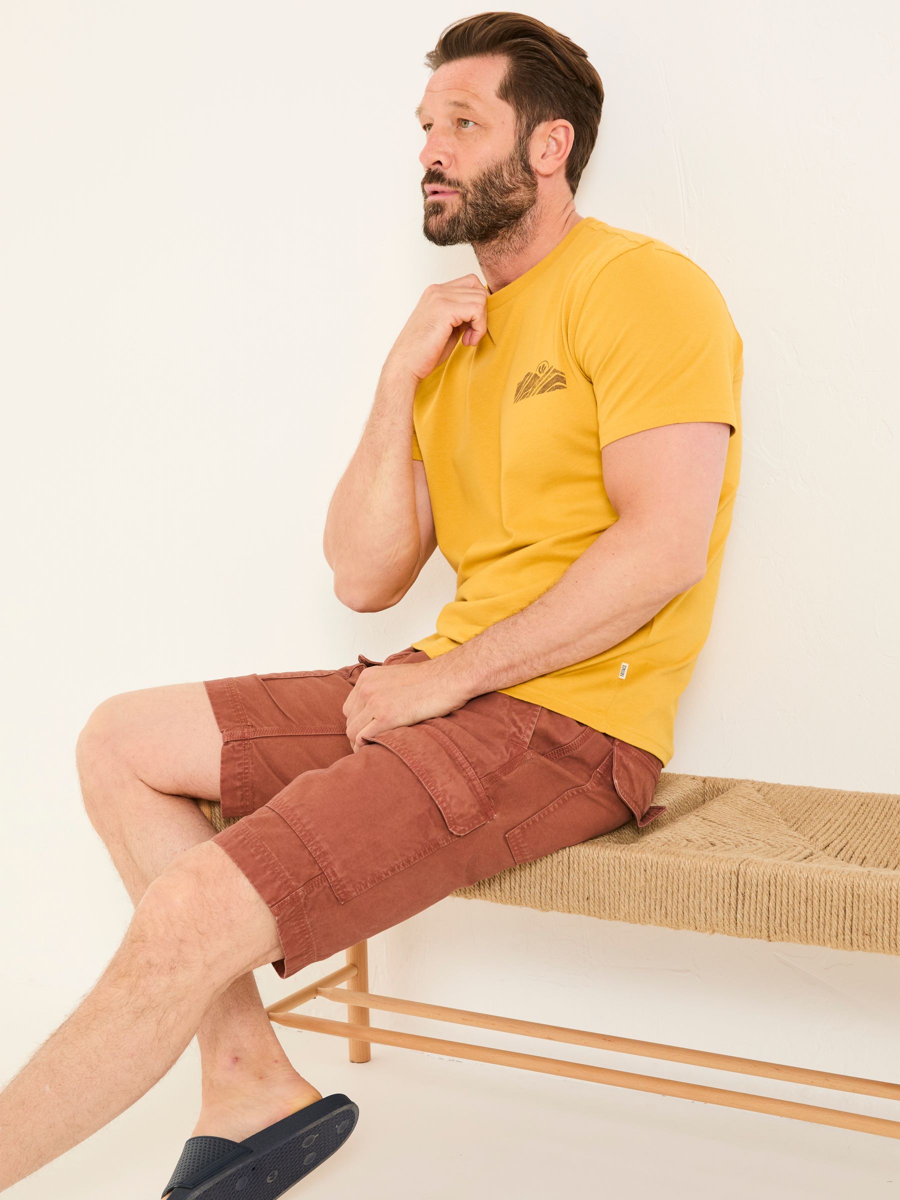 Rye Burnt Orange Garment Dye Utility Shorts - Image 4 of 6