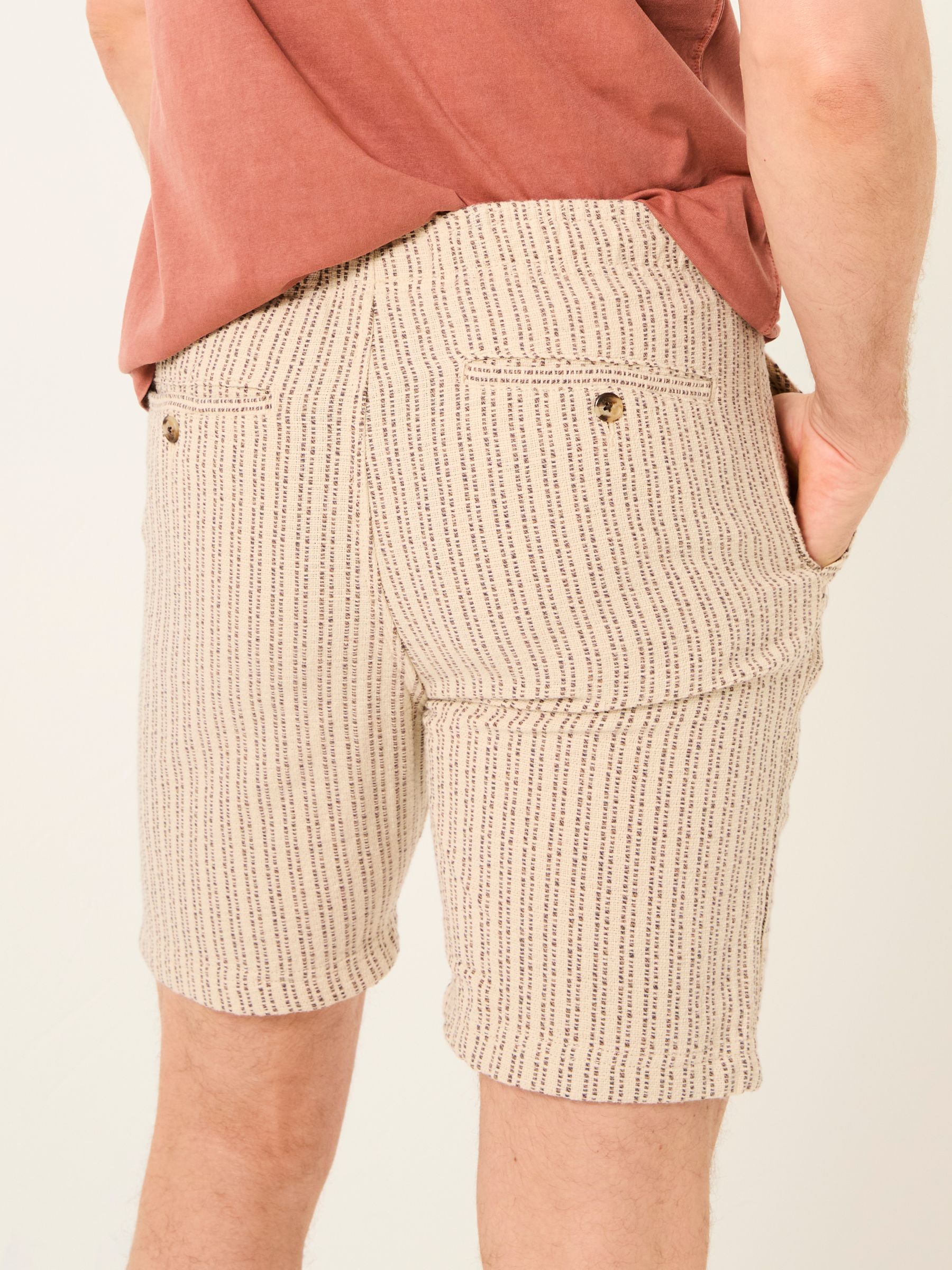 Seaton Natural Stripe Pull On Shorts - Image 2 of 7
