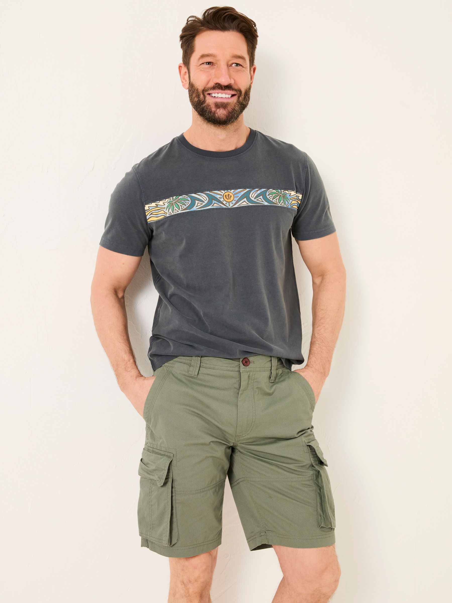 Bude Green Cargo Shorts - Image 1 of 8