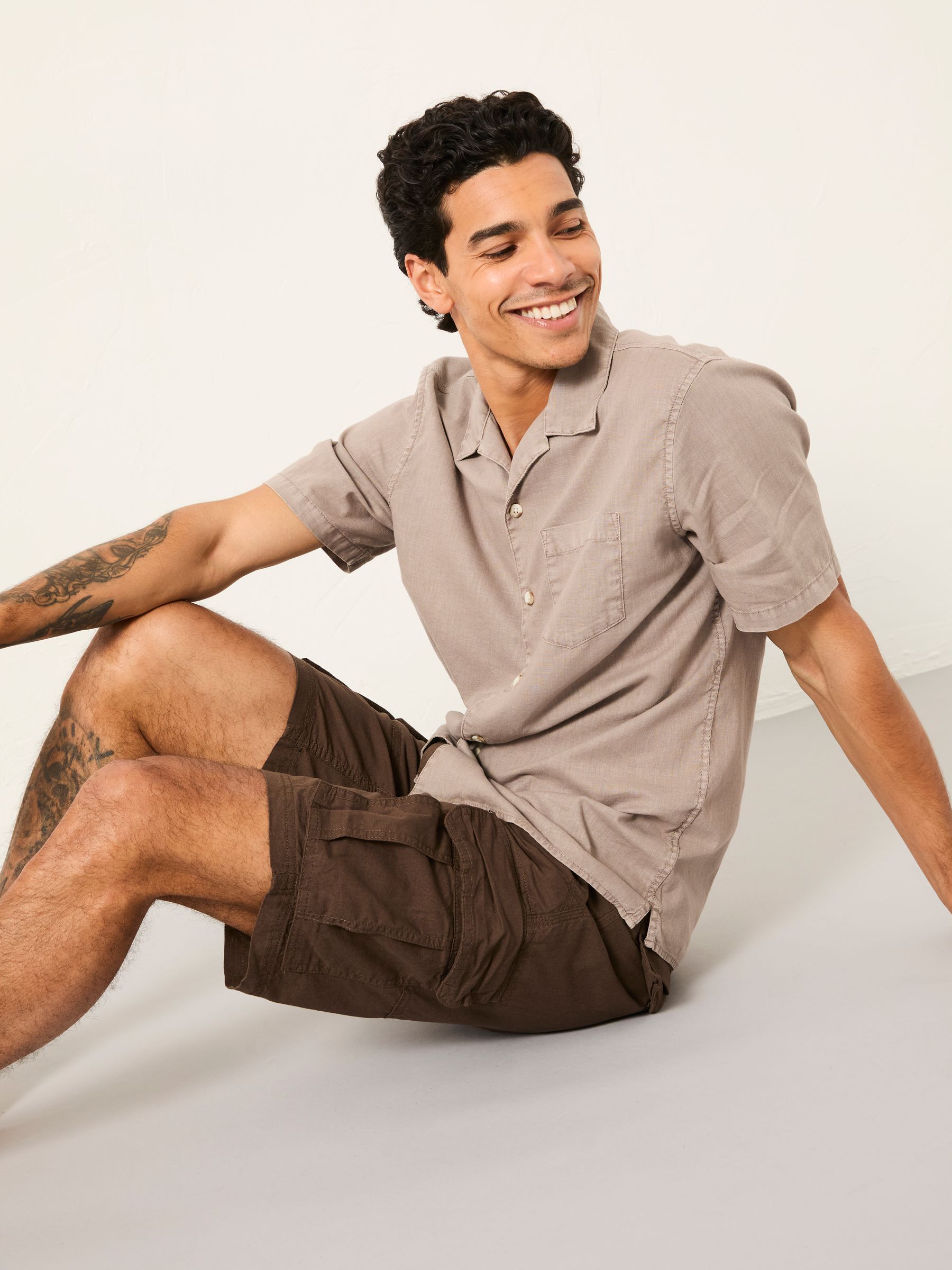Bude Brown Cargo Shorts - Image 4 of 7
