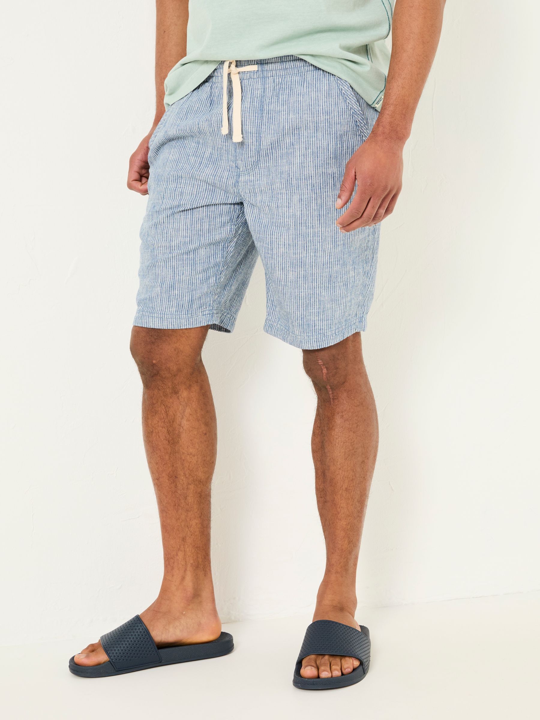 Seaton Blue Stripe Pull On Shorts - Image 1 of 8