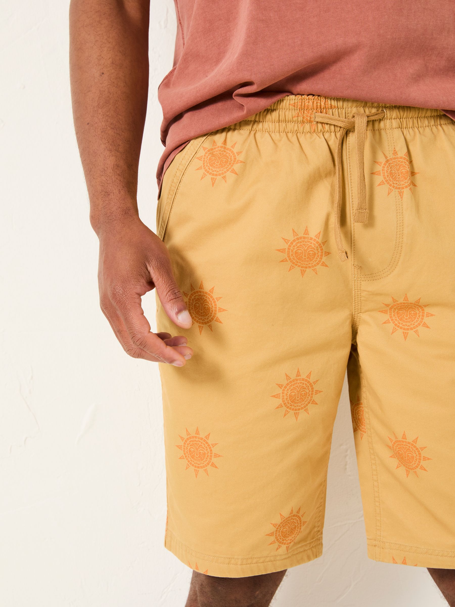 Seaton Yellow Pull On Shorts - Image 4 of 6