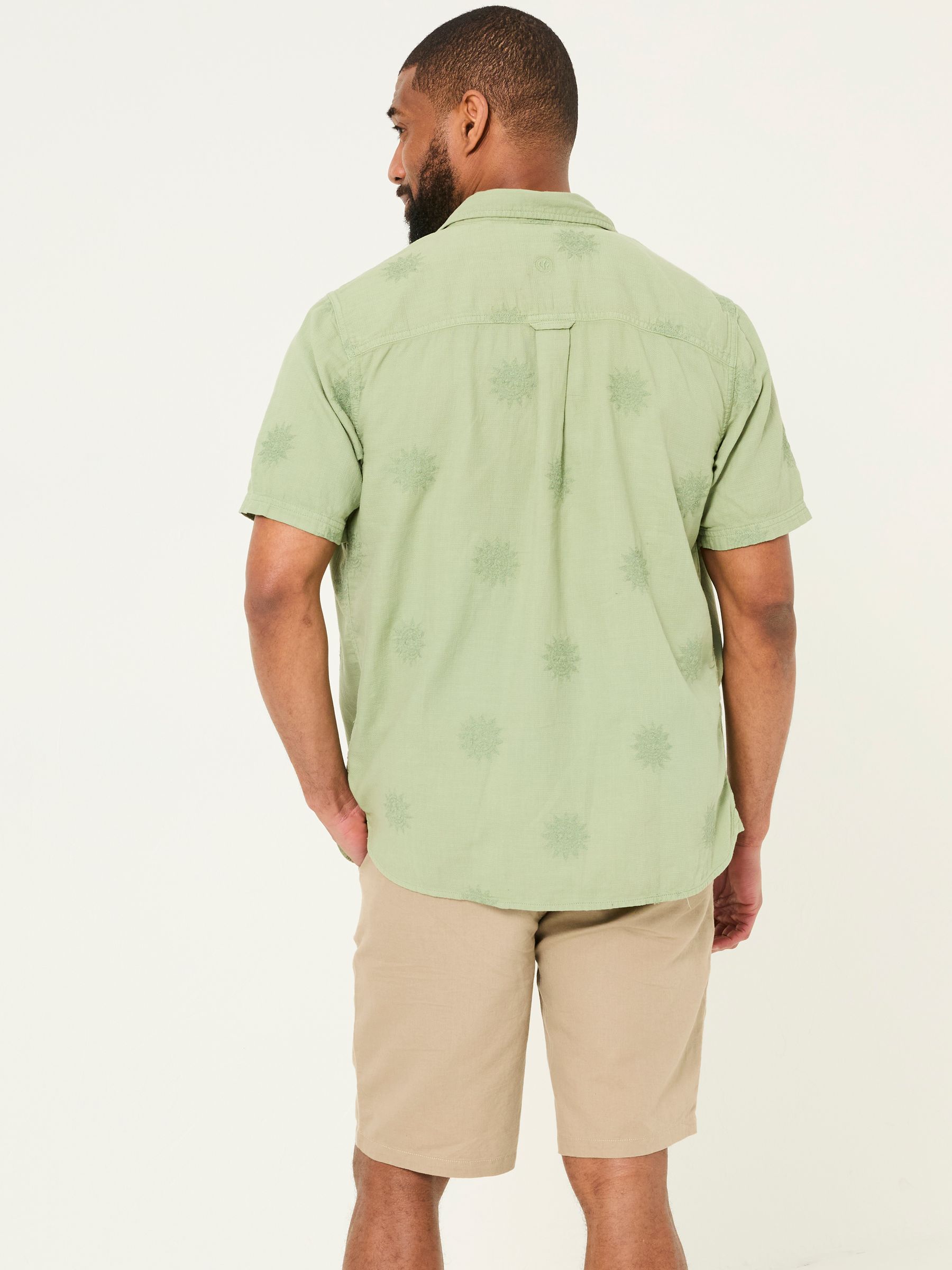 Mawes Stone Cotton Linen Chino Shorts - Image 2 of 7