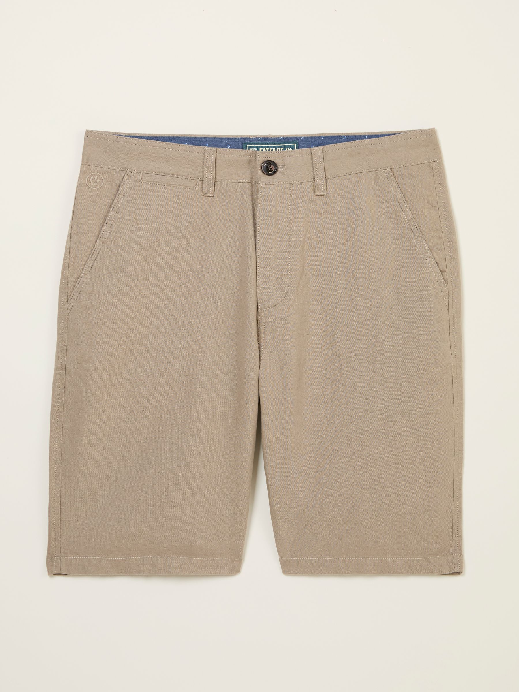 Mawes Stone Cotton Linen Chino Shorts - Image 6 of 7