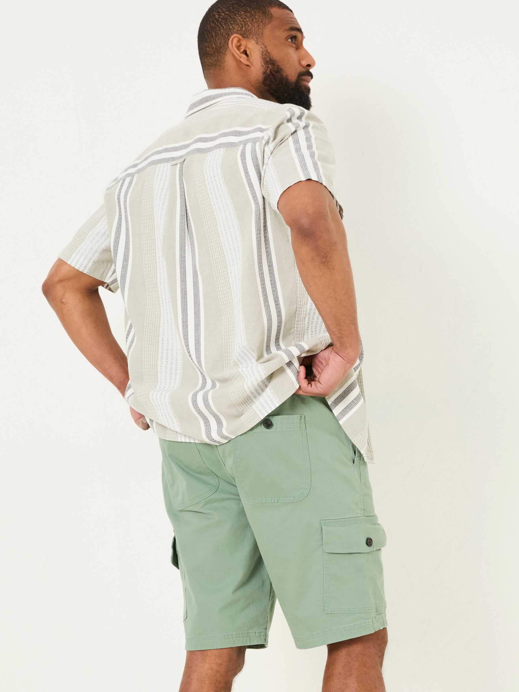 Tenby Green Pull On Cargo Shorts - Image 2 of 5